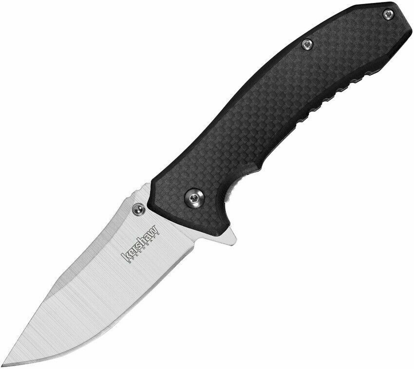 Kershaw DISCONTINUED - Wire CARBON FIBER Spring Assist Flipper Knife CF KAI 1337
