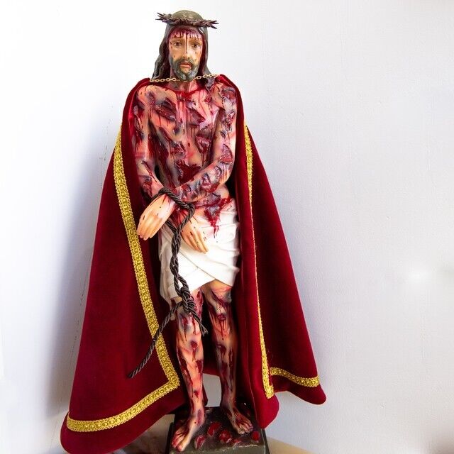 Realistic Scourged Christ Statue For Meditation, Ecce Homo, 16.17 in