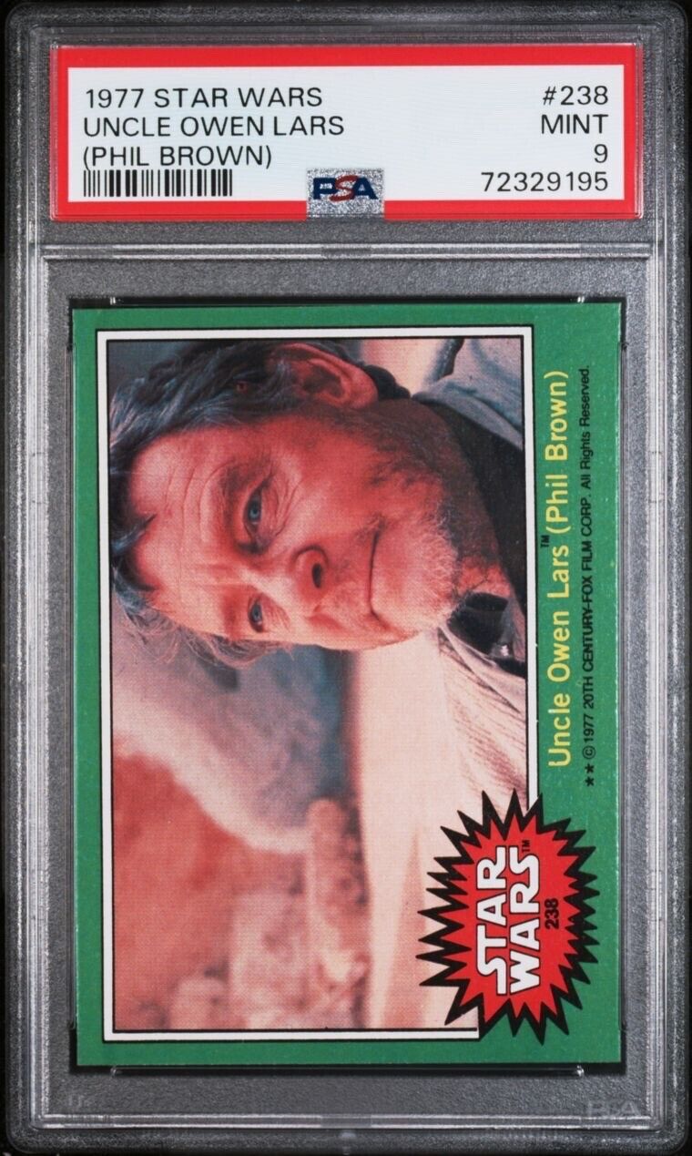 1977 Topps Star Wars #238 PSA 9 UNCLE OWEN LARS (PHIL BROWN) *Only 5 Higher*