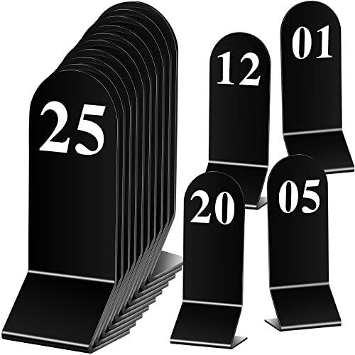 25 Pieces Table Numbers 1-25 Acrylic Tent Table Numbers Acrylic Double Sided ...
