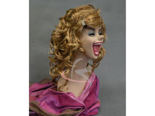 2PCS Female Fiberglass Mannequin Head Jewelry Display #MD-Y5LE X2