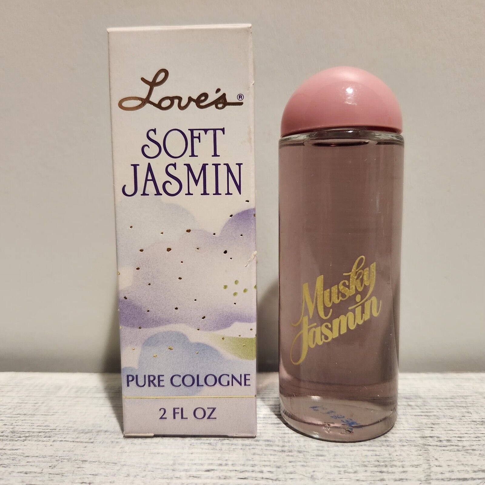 Vintage Loves Musky Jasmin Cologne 2 Oz NEW Full Bottle VERY RARE with Box 