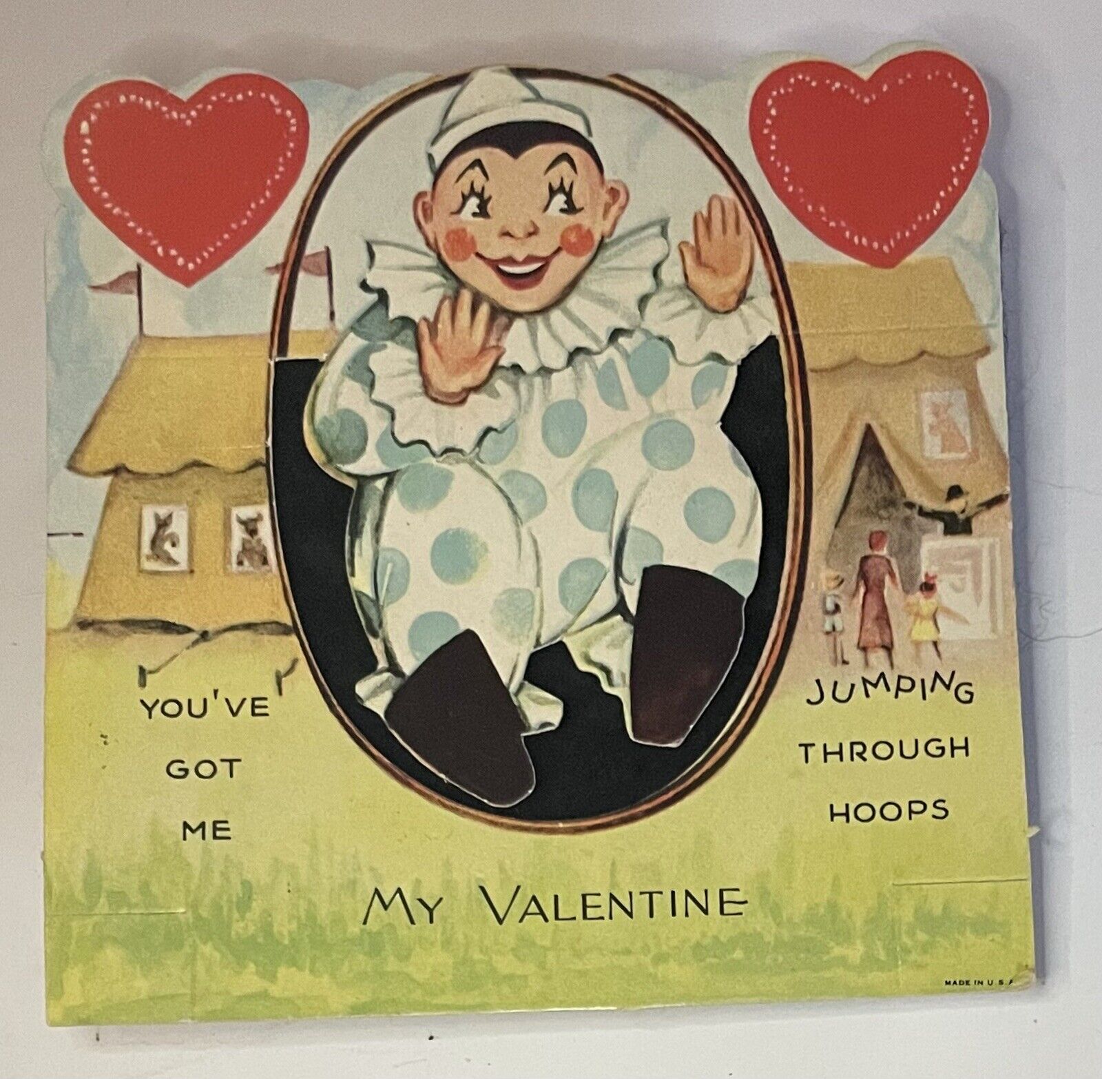Vintage You’ve Got Me/Jumping Through Hoops My Valentine Junior Rusk Card
