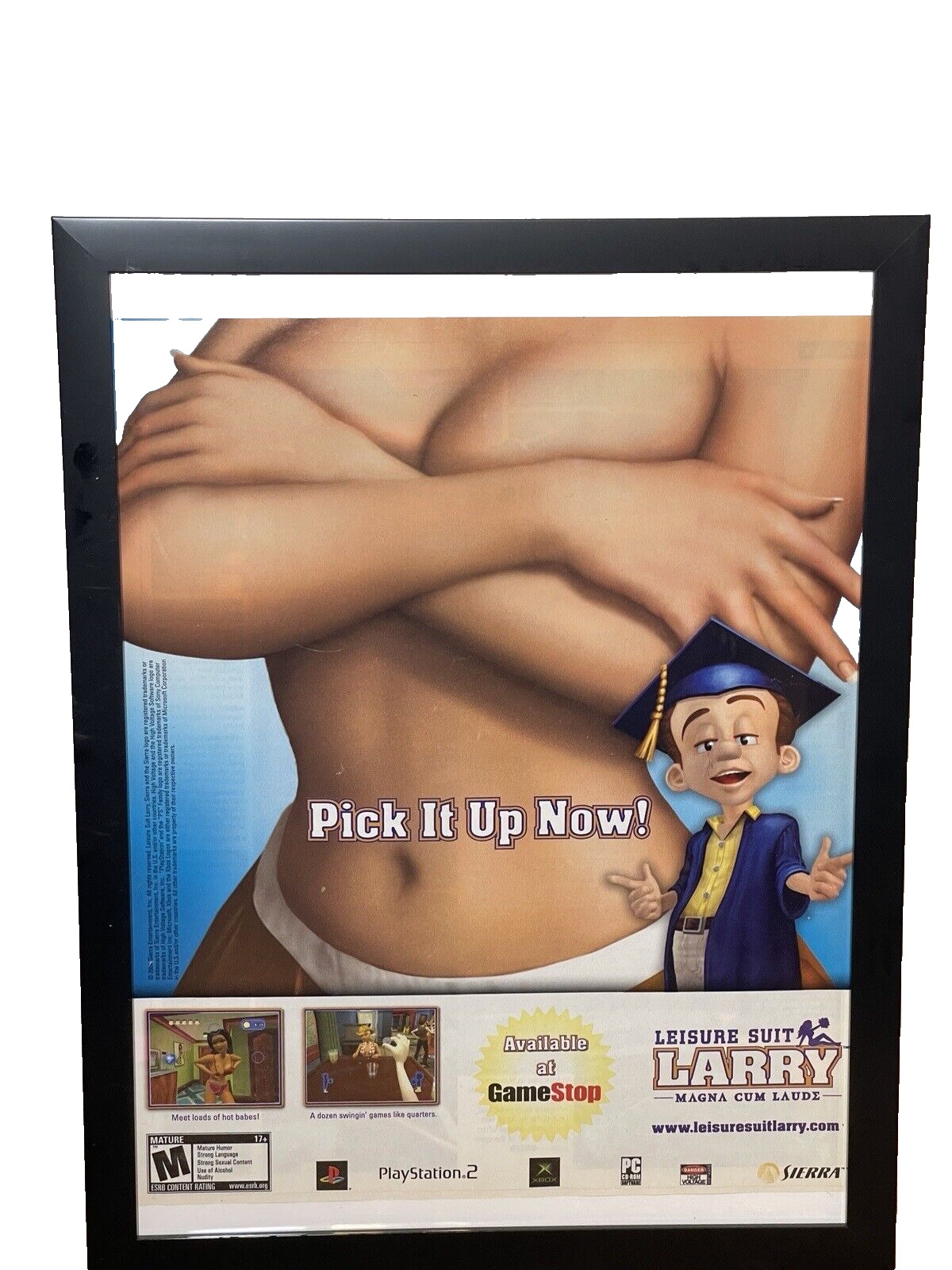 2004 Leisure Suit Larry Framed Print Ad Poster Xbox Sony PS2 Video Game Art