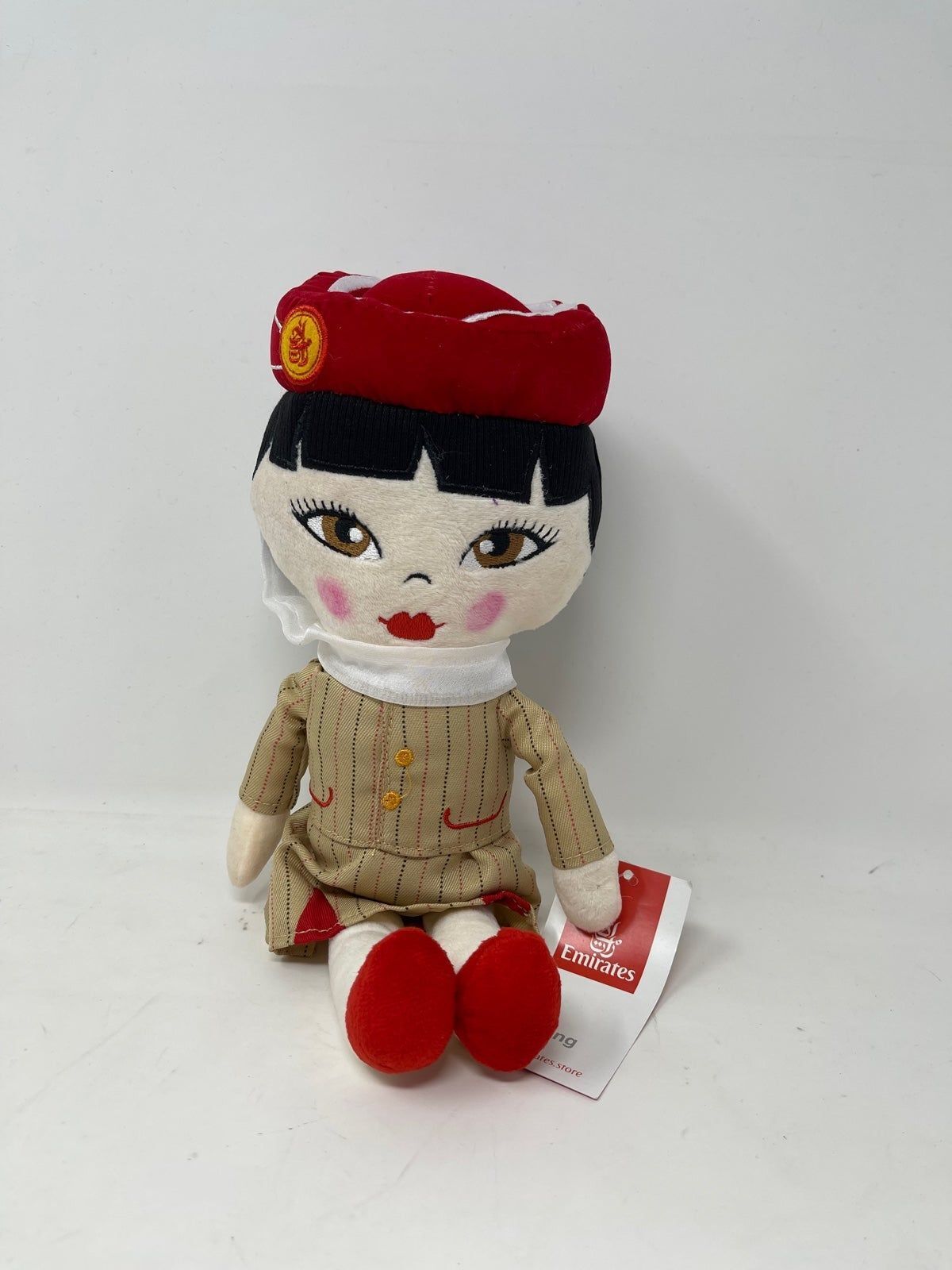 Emirates Little Travellers Cabin Crew Rag Doll Plush, Wang 12”