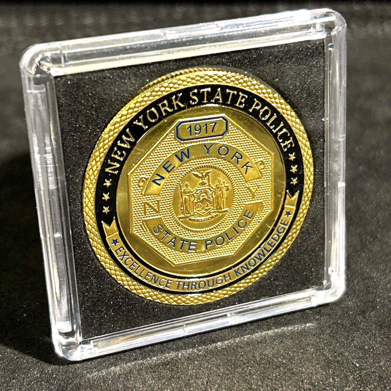 NEW YORK STATE POLICE  NYSP Challenge Coin INCLUDES CASE