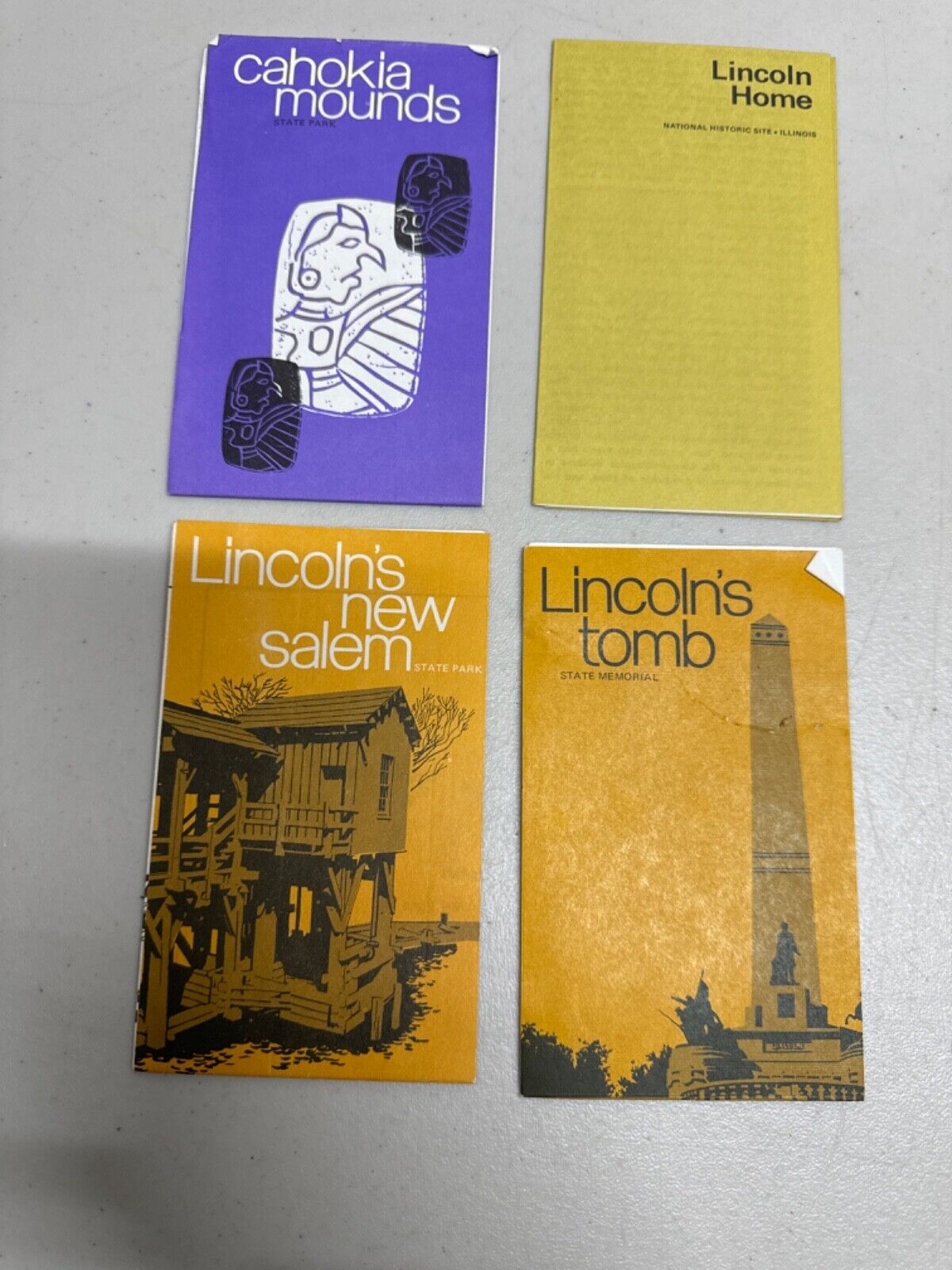 Lincolns Home, Lincolns Tomb, Lincolns New Salem and Cahokia Mounds Brochures