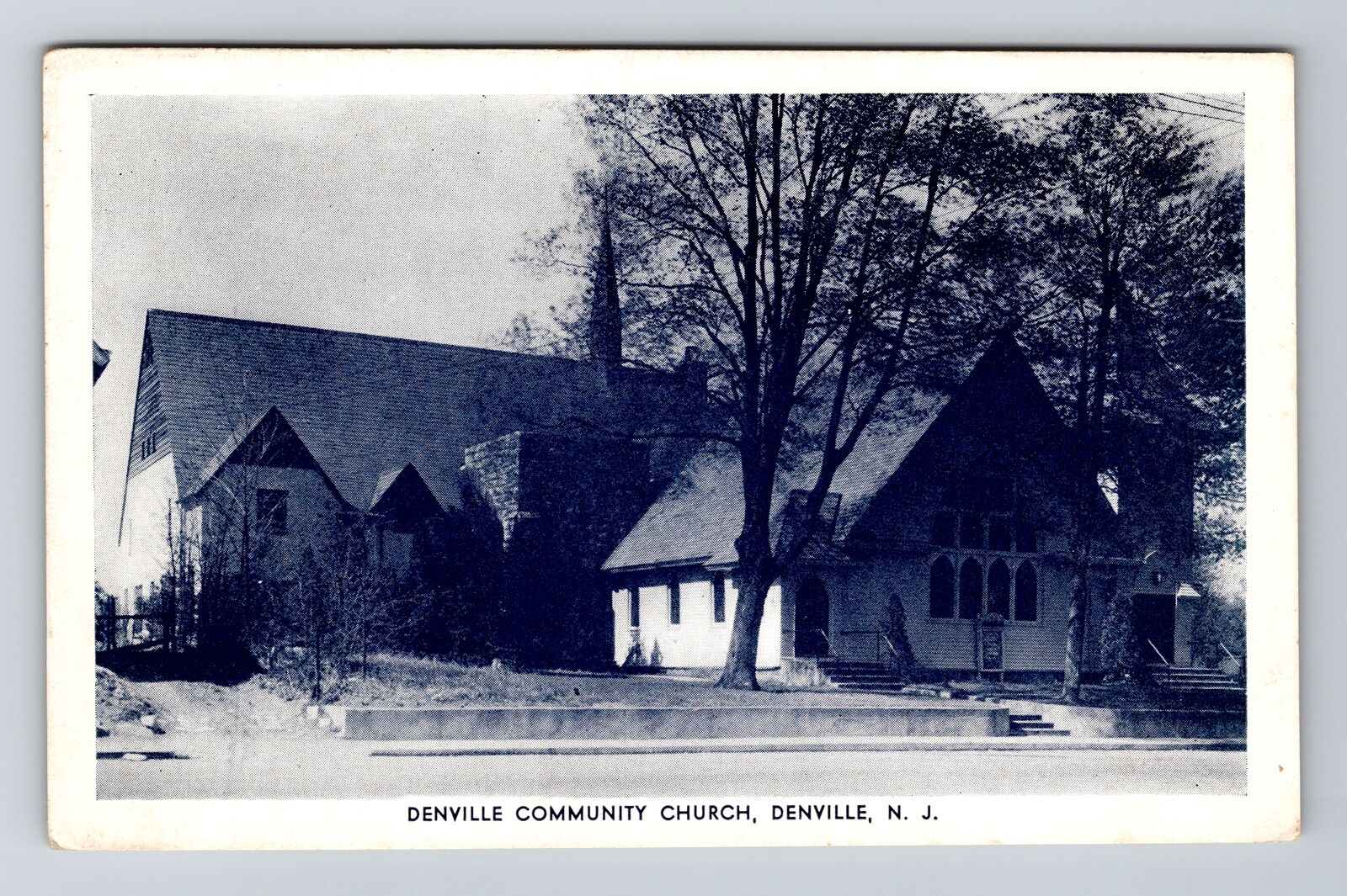 Denville NJ-New Jersey, Denville Community Church, Vintage Postcard
