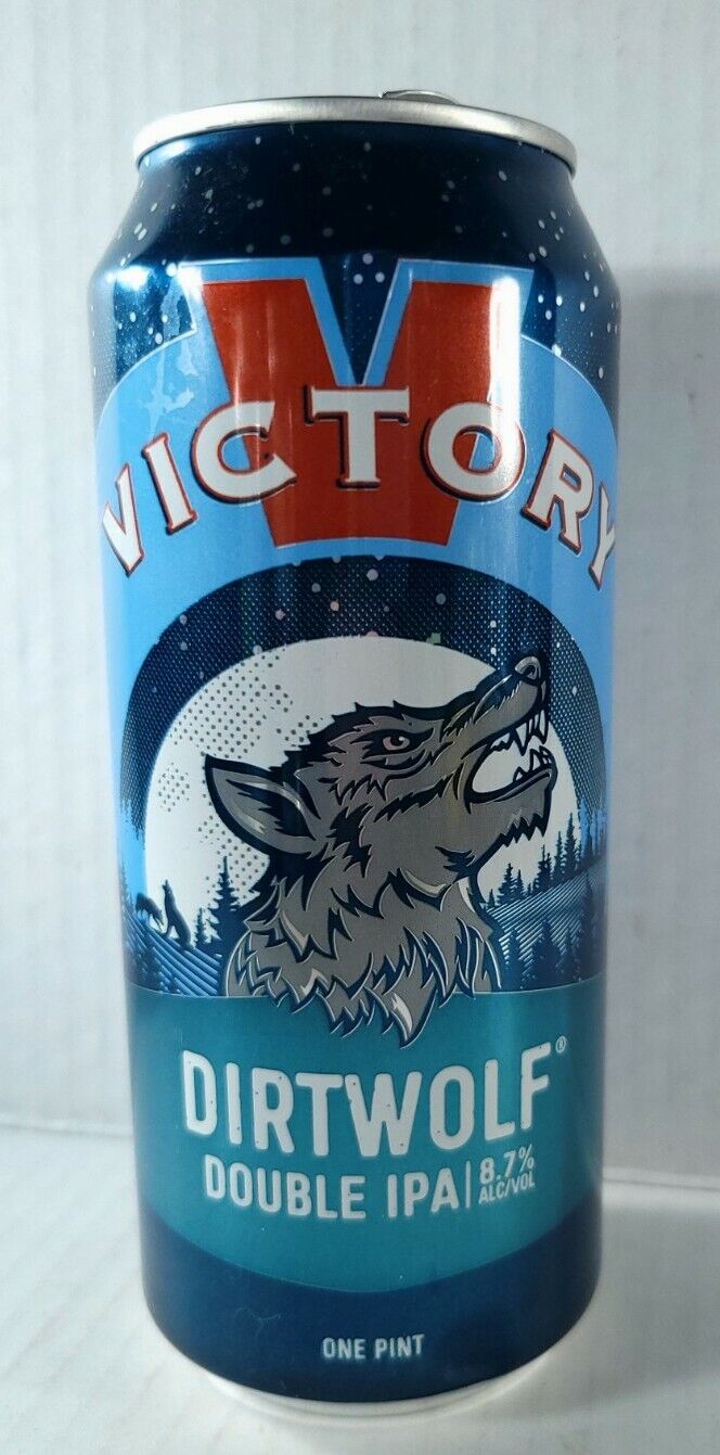 Victory Brewing Co\'s Dirtwolf Double IPA Empty 16oz. Beer Can. Dowington, PA
