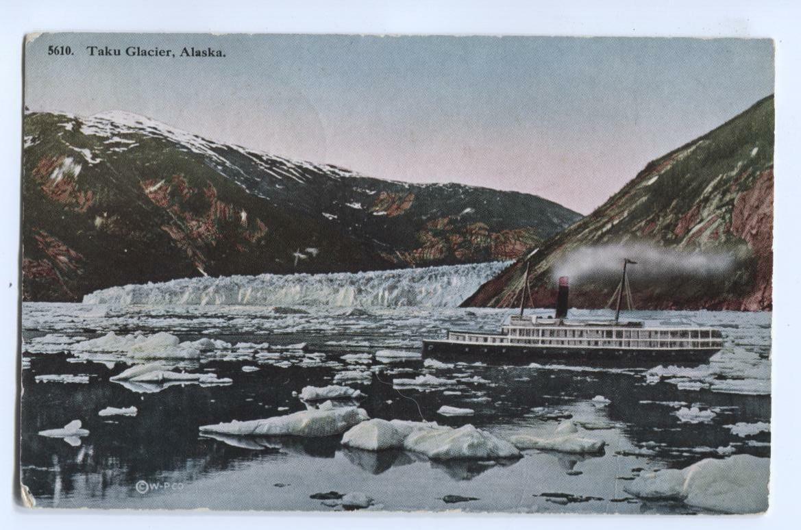 Postcard Taku Glacier Alaska AK 