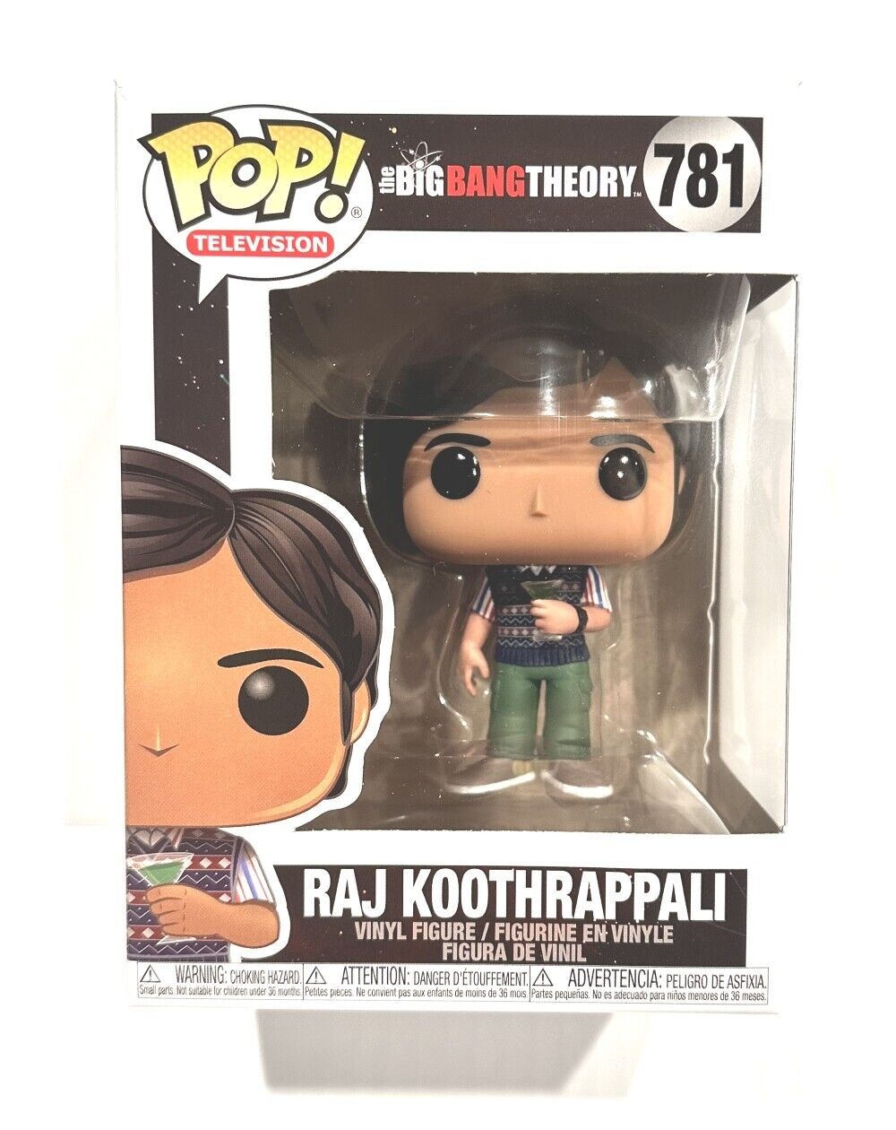 Funko Pop Television Big Bang Theory Raj Koothrappali #781 w/ Soft Protector