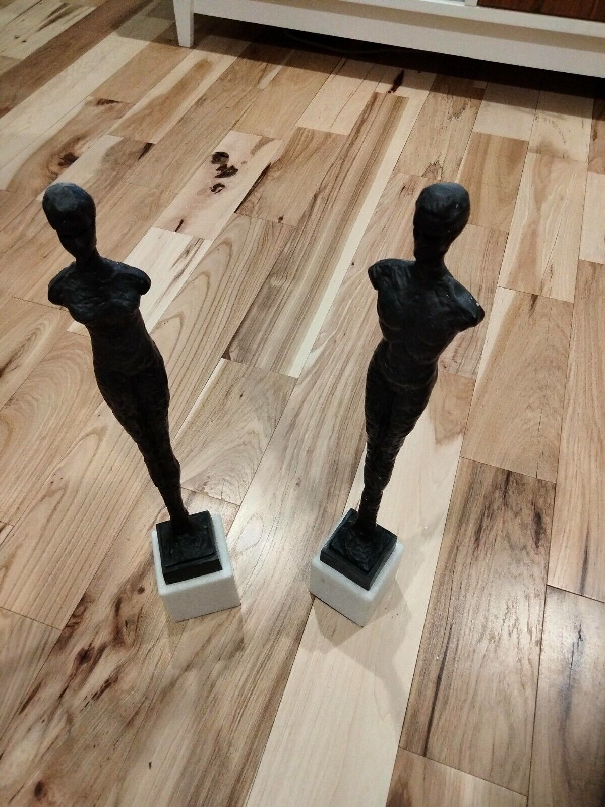 Magnificent pair L'Homme and La Femme original bronze alloy statues