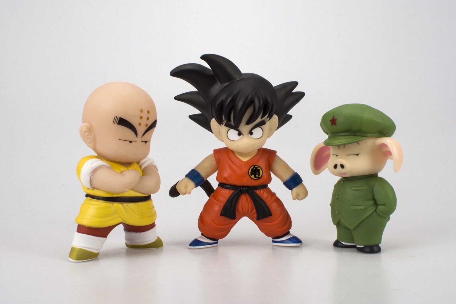 3Pcs/Set Anime Dragon Ball Z Son Goku Kuririn Oolong PVC Action Figure Toy Gift 