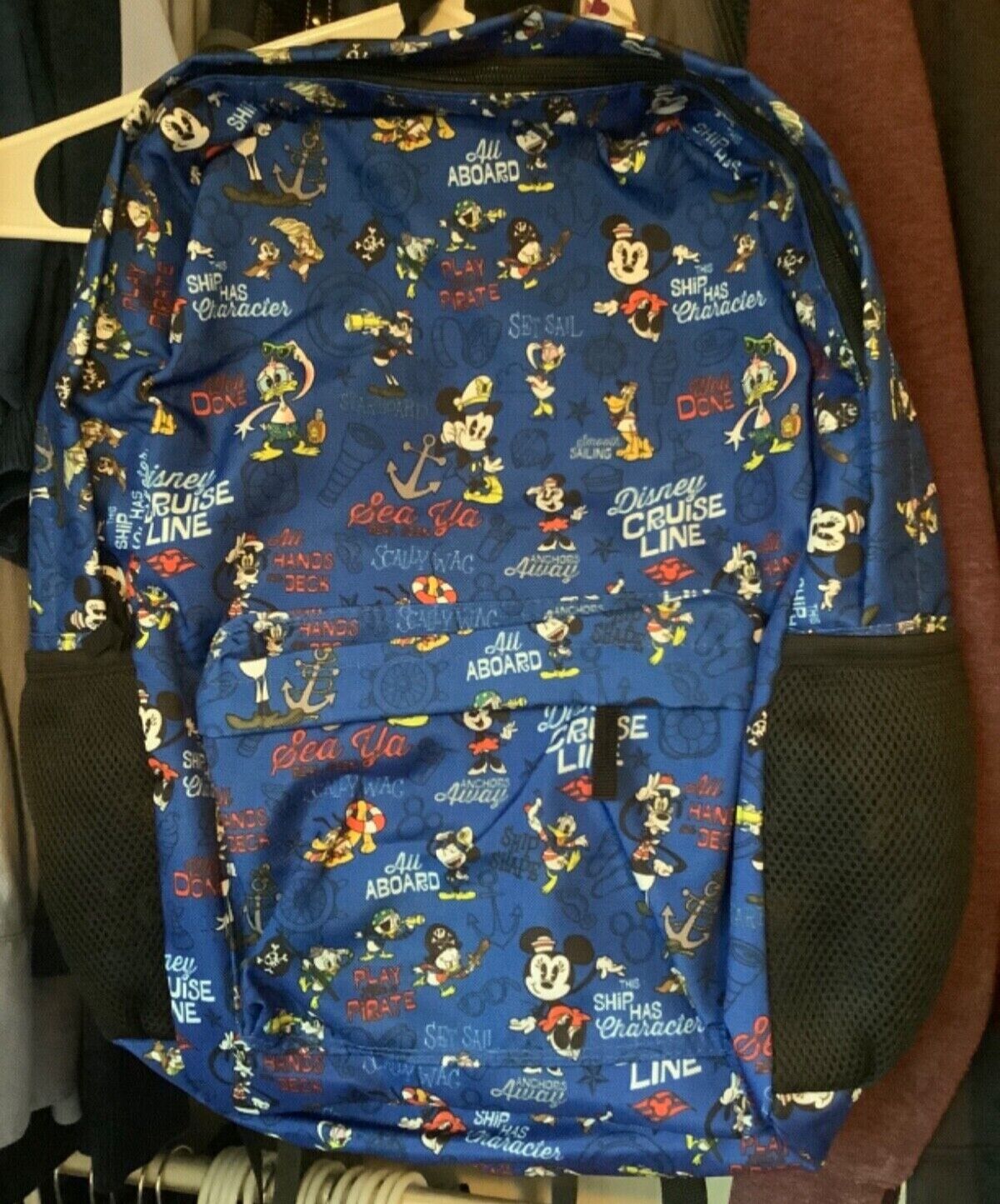 Disney Cruise Line DCL Mickey and Friends Nautical Blue Backpack