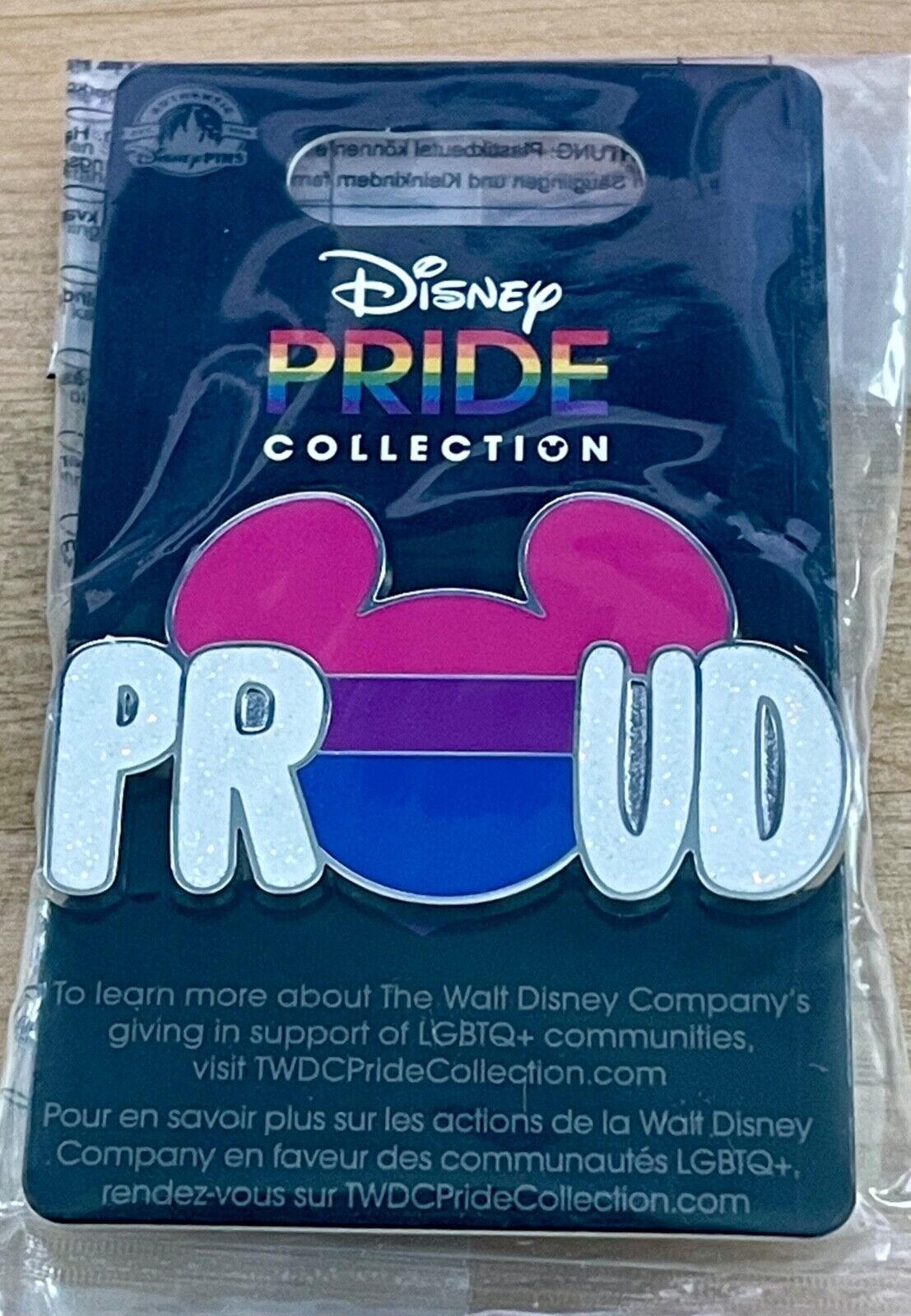 Disney Pride Rainbow Collection Bisexual Flag Mickey Icon Proud Pin