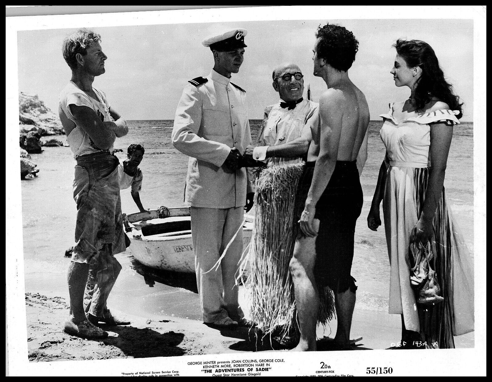Joan Collins + Kenneth More in The Adventures of Sadie (1955) ORIG PHOTO M 157