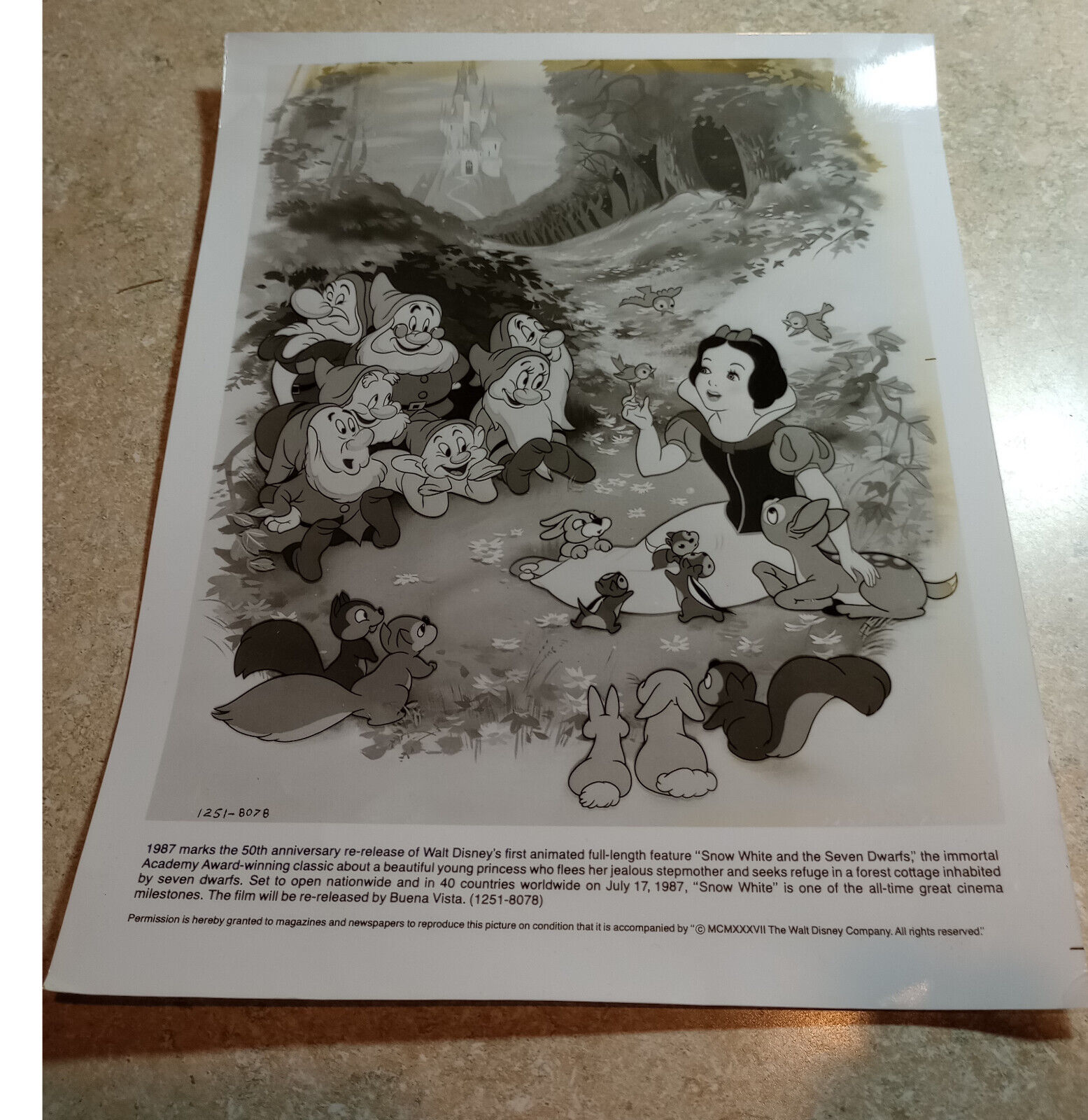 1987 Press Photo Snow White and the seven dwarfs 1251-8078