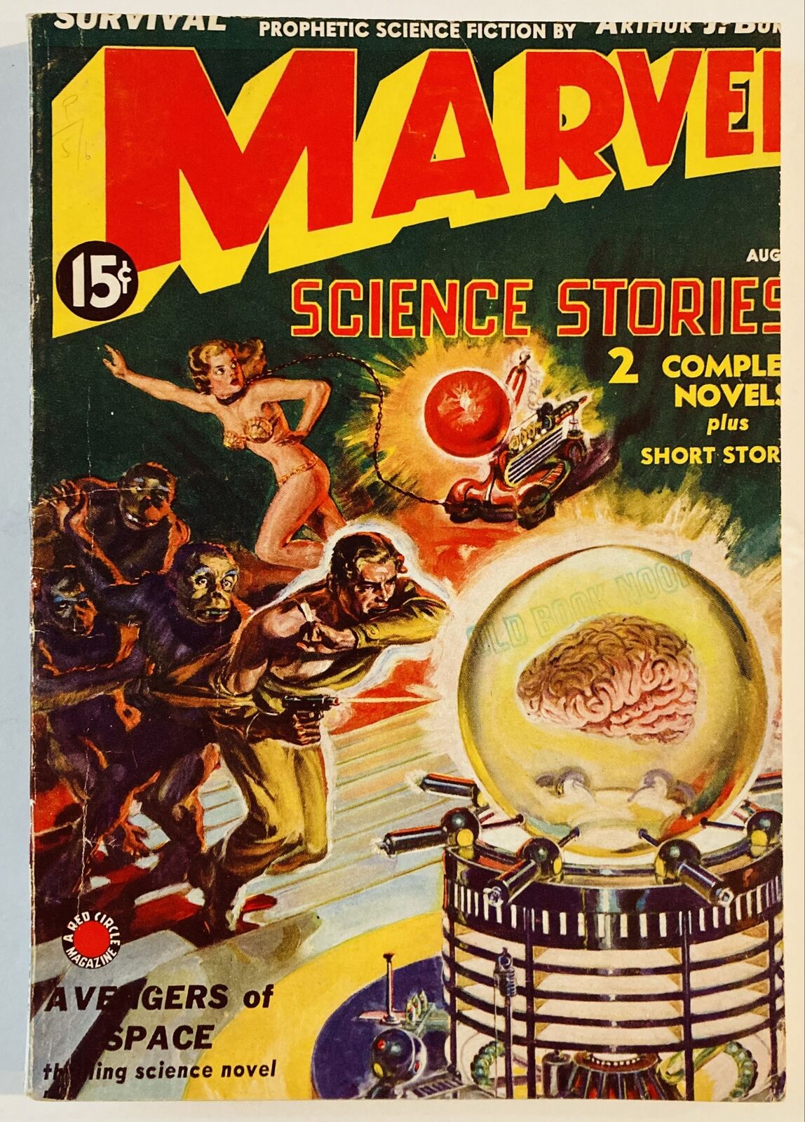 Marvel Science Stories #1 1938 1st Marvel Red Circle Timely Comics Avengers FN