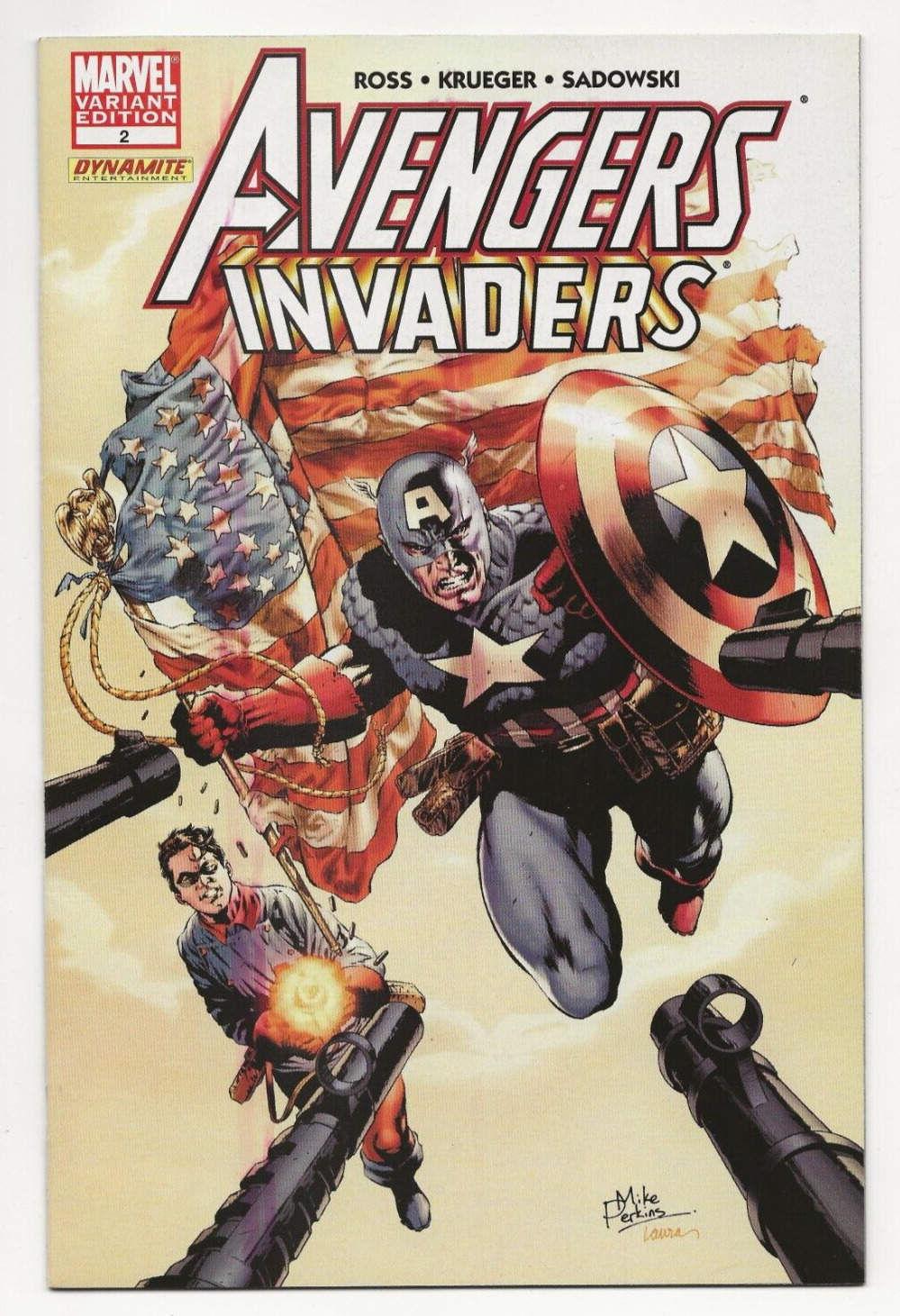 Marvel Comics Dynamite AVENGERS INVADERS #2 first print Perkins cover B variant