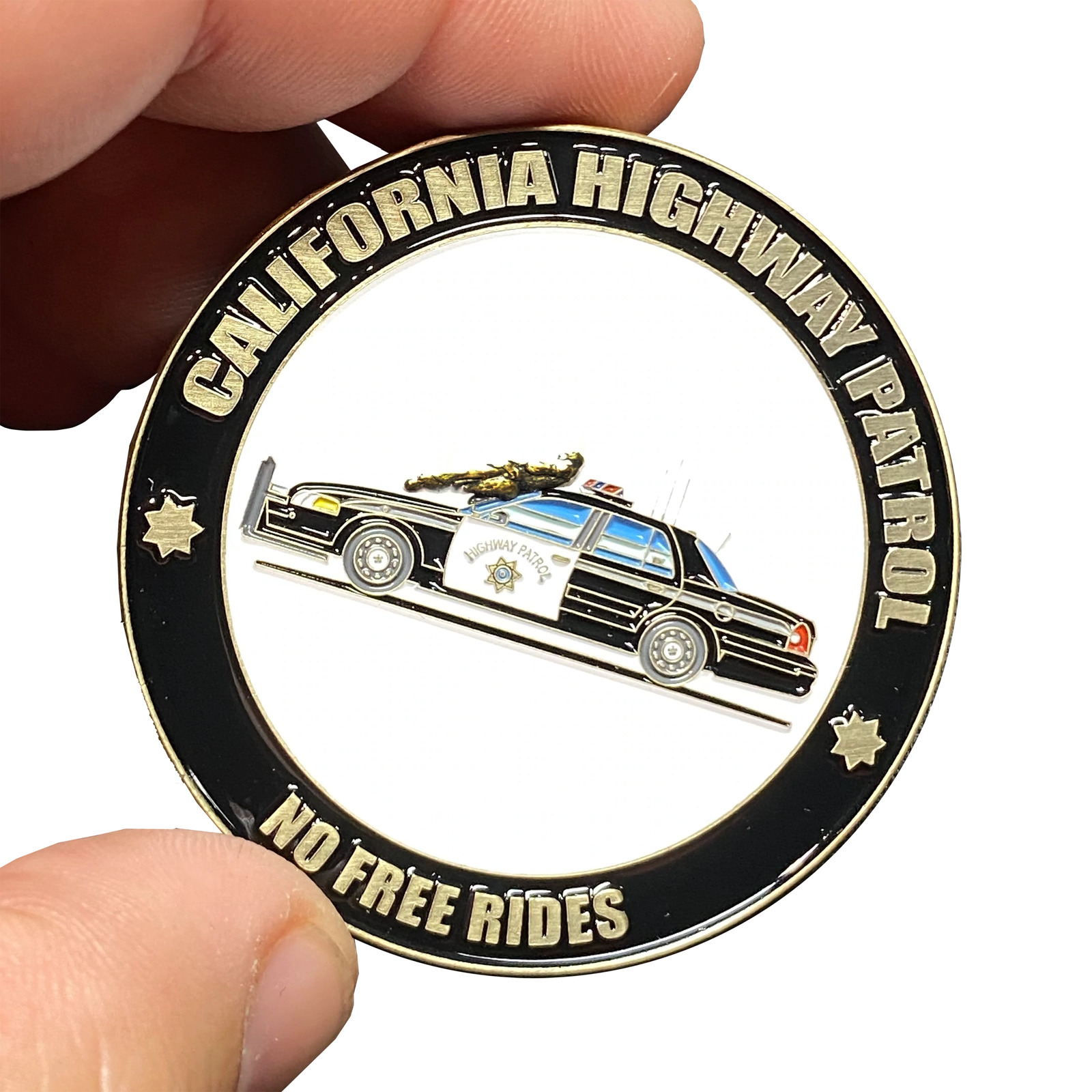 EE-003 California Highway Patrol Civil Unrest Riot CHP No Free Rides Police Car