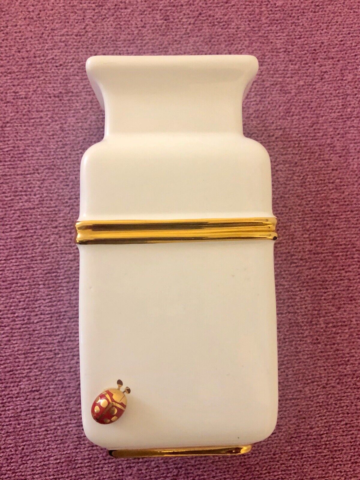 Ladybug Ceramic small Vase golden band Eva Design Gruppo Otto. Italy