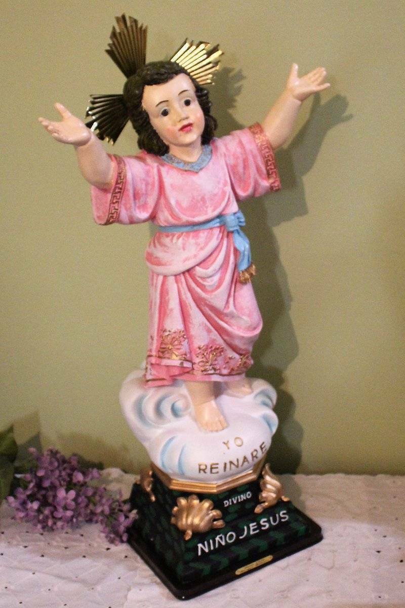 Divine Infant Child Jesus Statue El Nino Divino Yo Reinare 24 inch