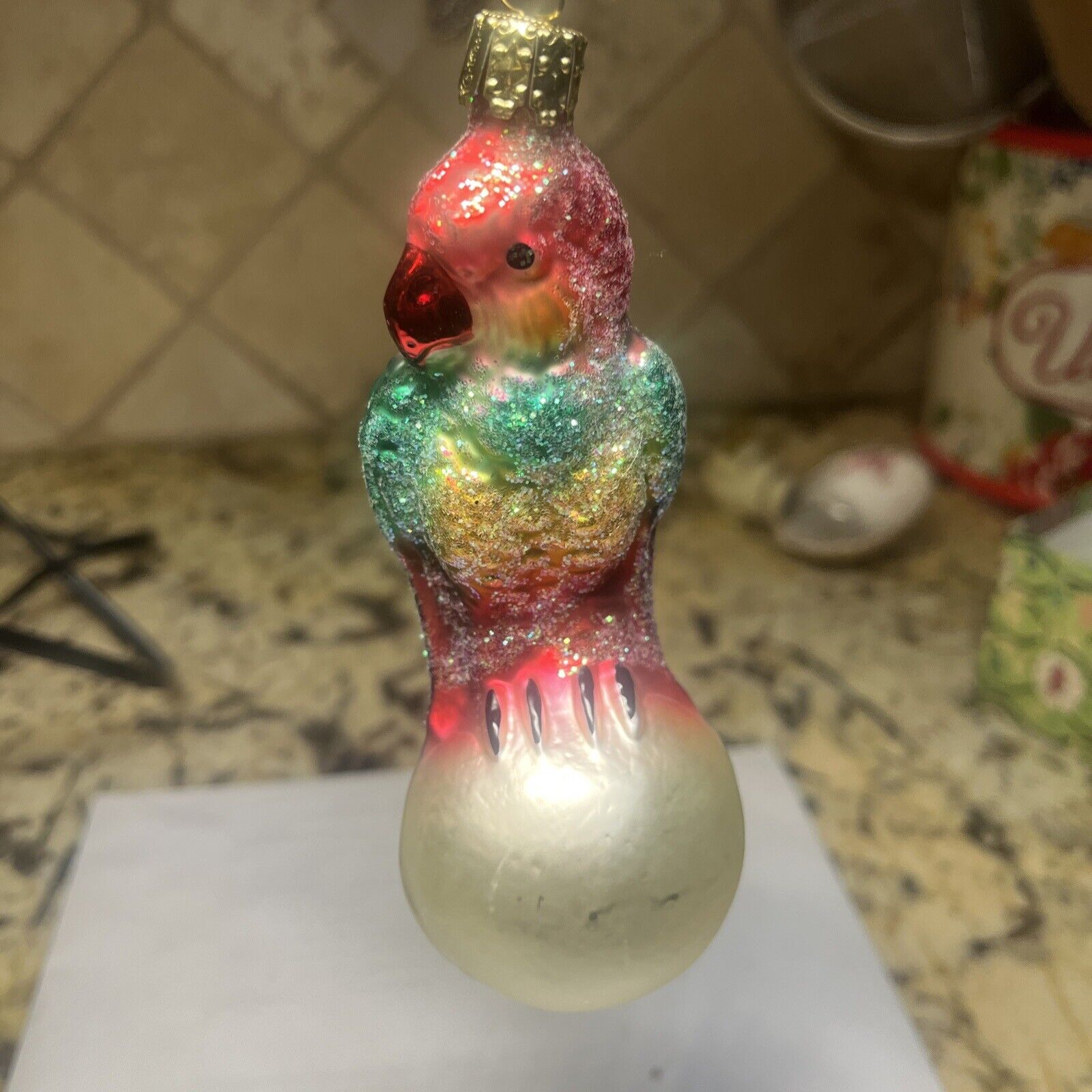 Vintage Colorful Parrot Ornament
