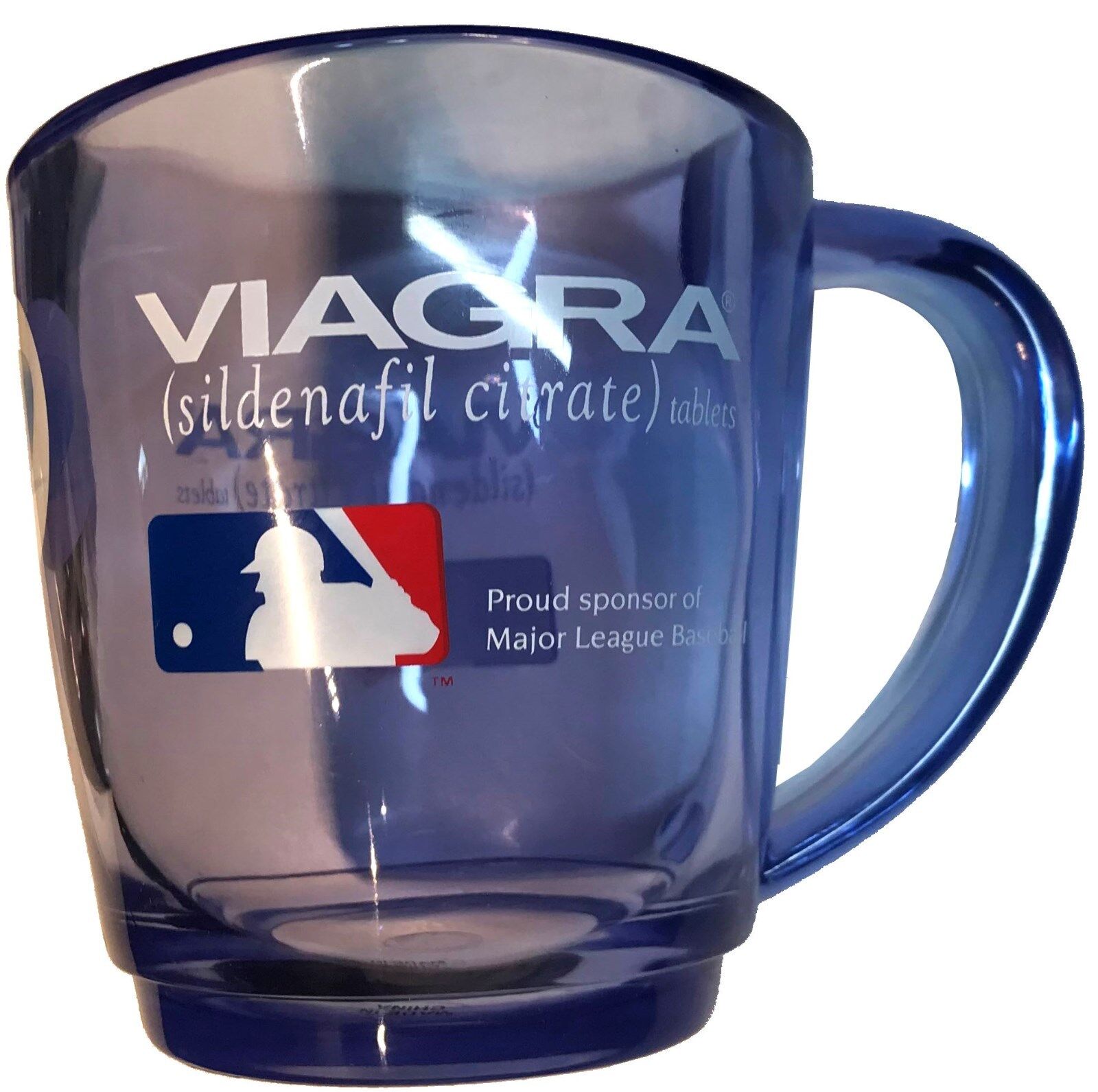 Viagra MLB Hard Plastic Coffee Cup Mug Blue, Drug Rep, sildenafil citrate