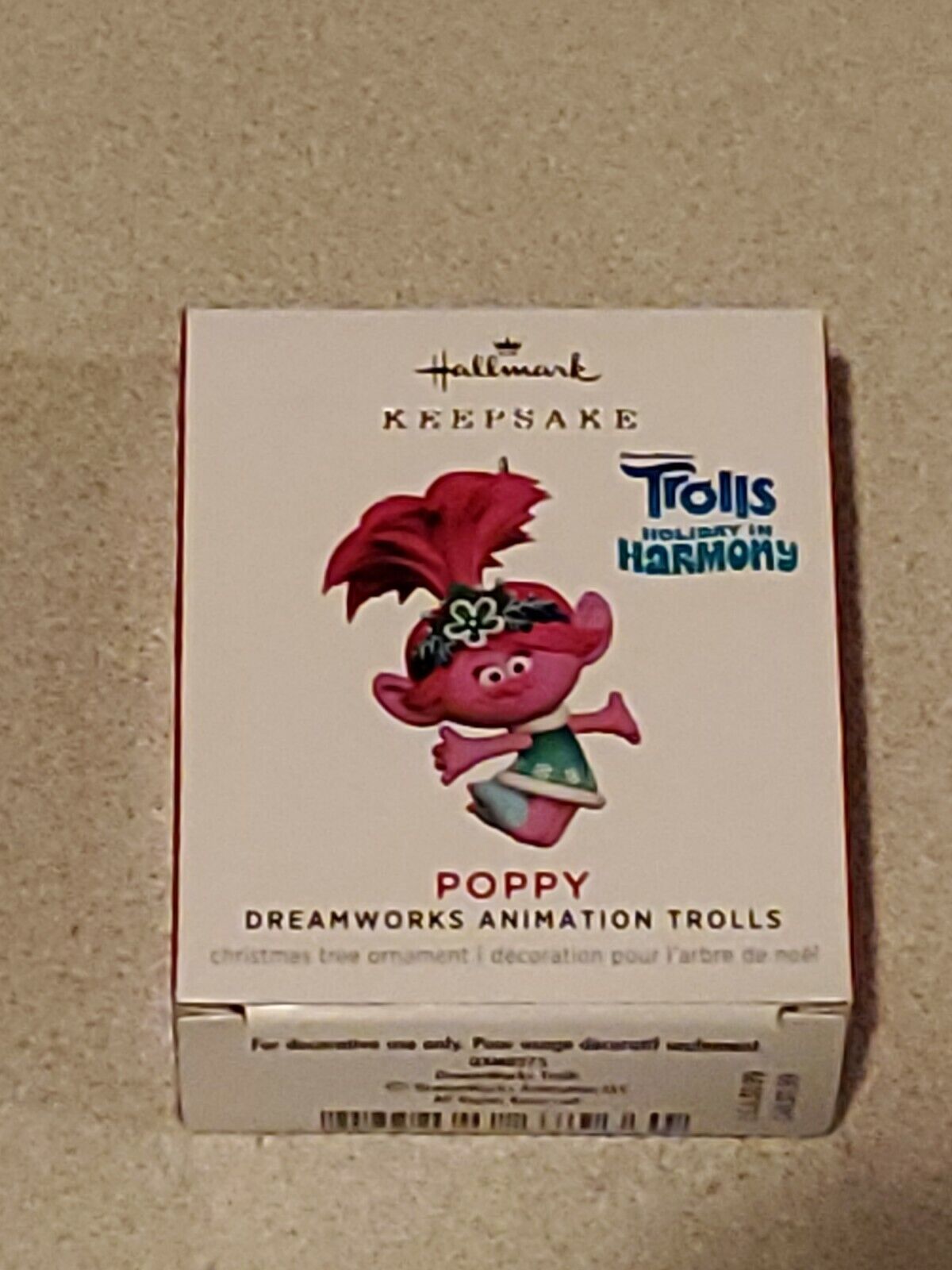 Hallmark Mini Ornament - Trolls Holiday in Harmony POPPY DreamWorks 2021 NIB