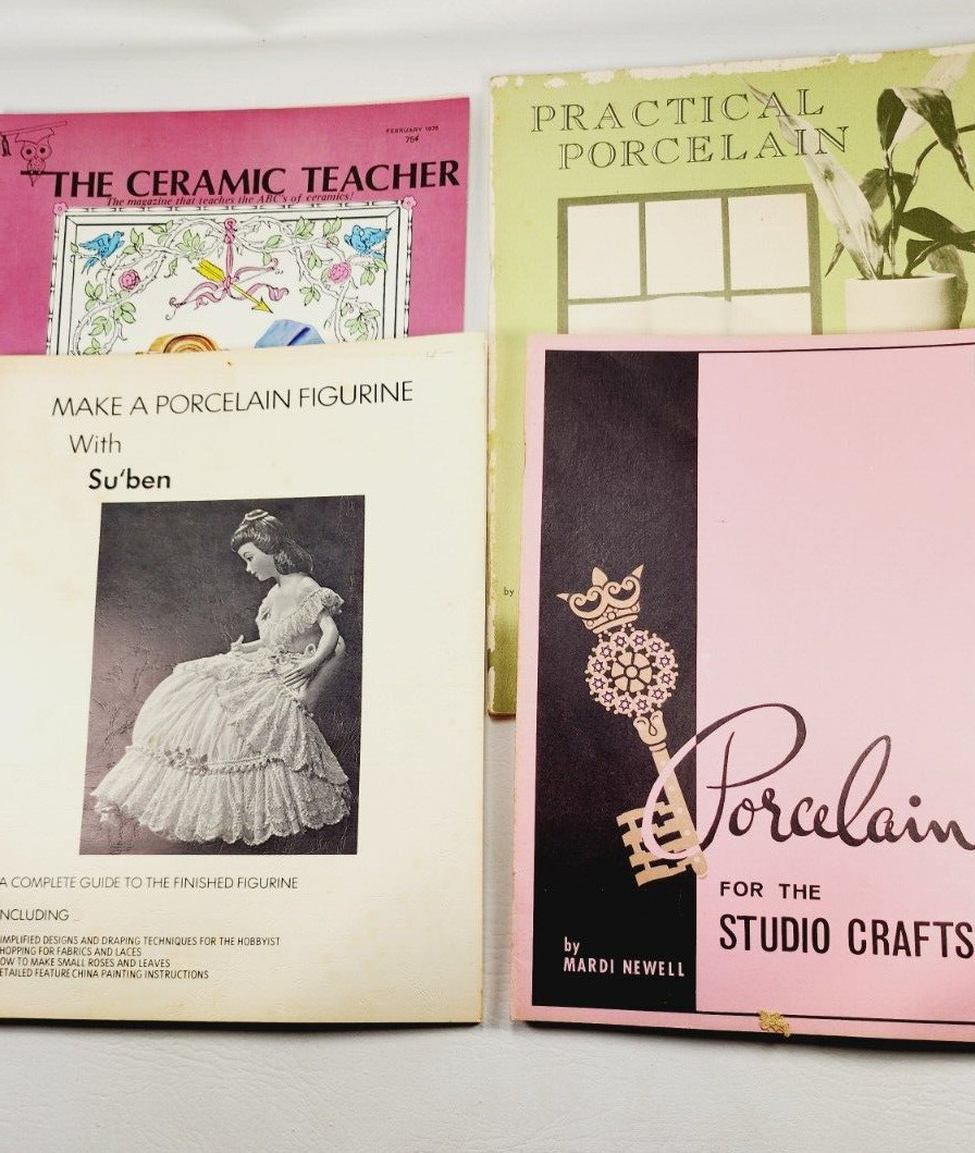 lot of 4 How to make porcelain figurines Vintage 1957 and 1960\'s ceramics