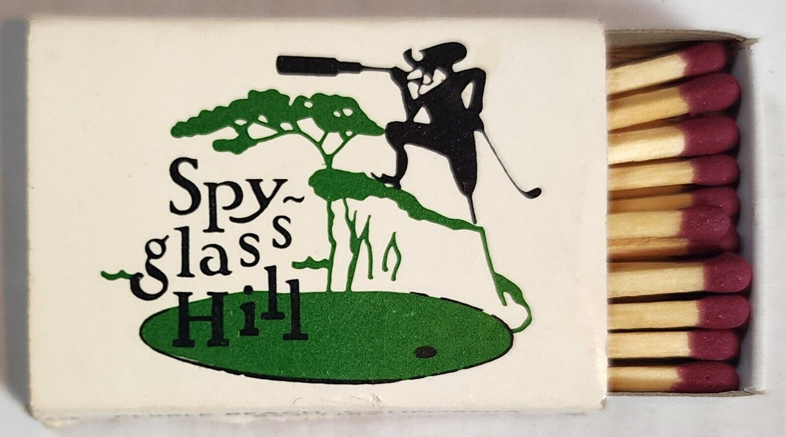Vintage Spy Glass Hill Golf Course Matchbox Pebble Beach CA Advertising Full