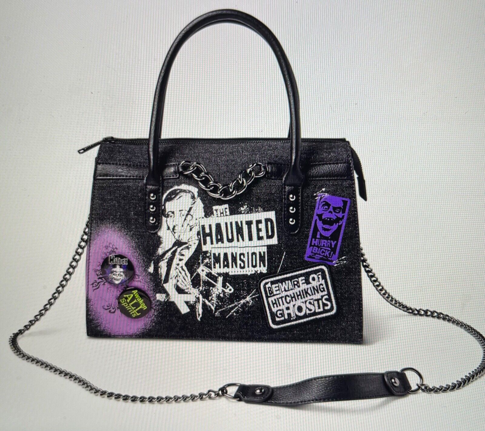 Disney Parks Loungefly Haunted Mansion Satchel Crossbody Bag / NEW