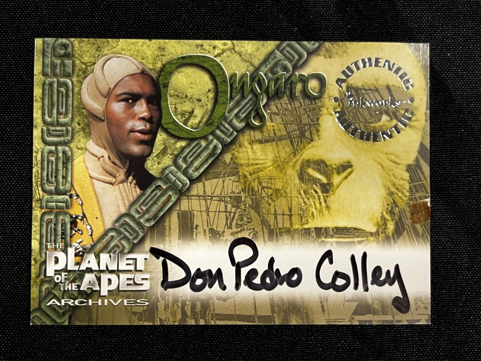 1999 Inkworks Planet of the Apes Don Pedro Colley Ongaro A4 autographed card AA 
