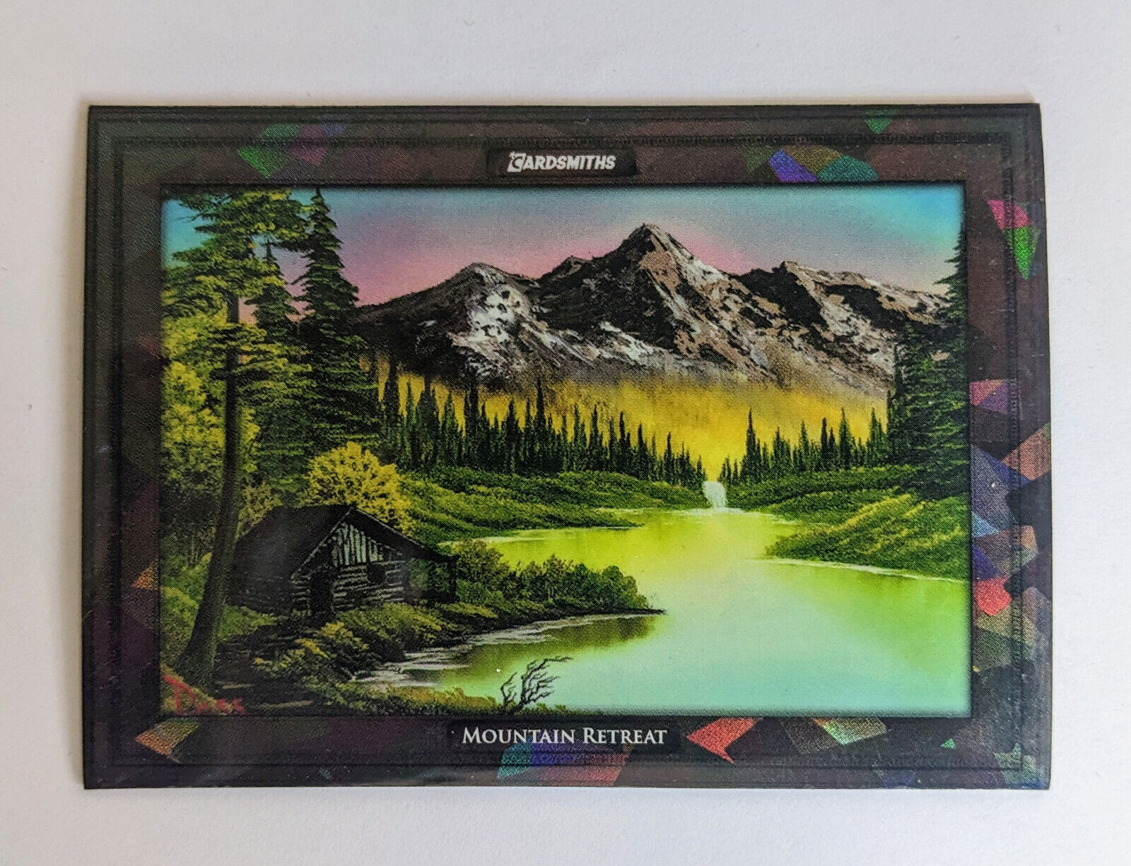 Cardsmiths Bob Ross ONYX Trading Card Only 1/1 (POP 1) Mountain Retreat Painting