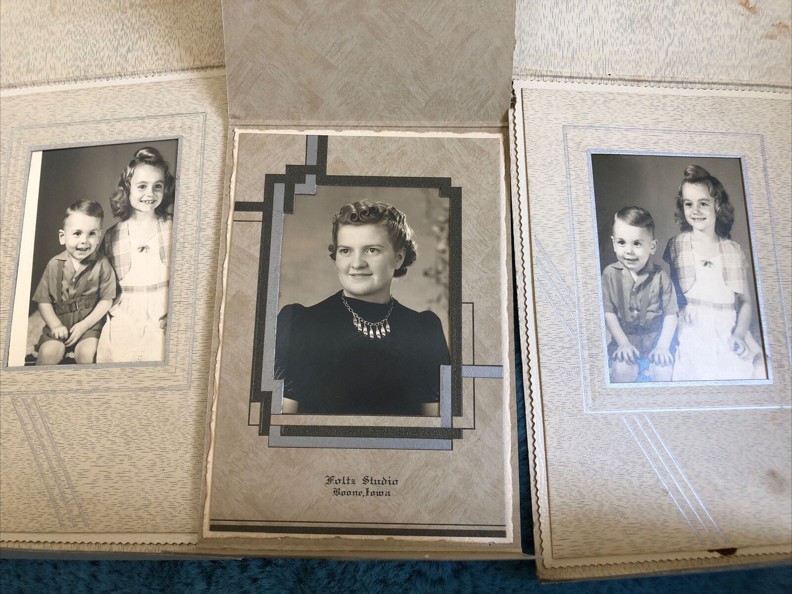 Vintage Photographs Photo Boone Iowa IA 1920s Black & White Lot 3 Folding Frames