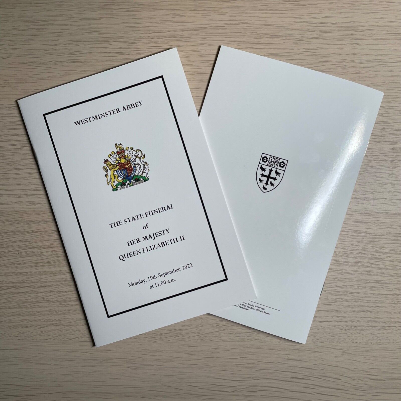 Official Queen Elizabeth II Funeral Order of Service 2022 Booklet coronation