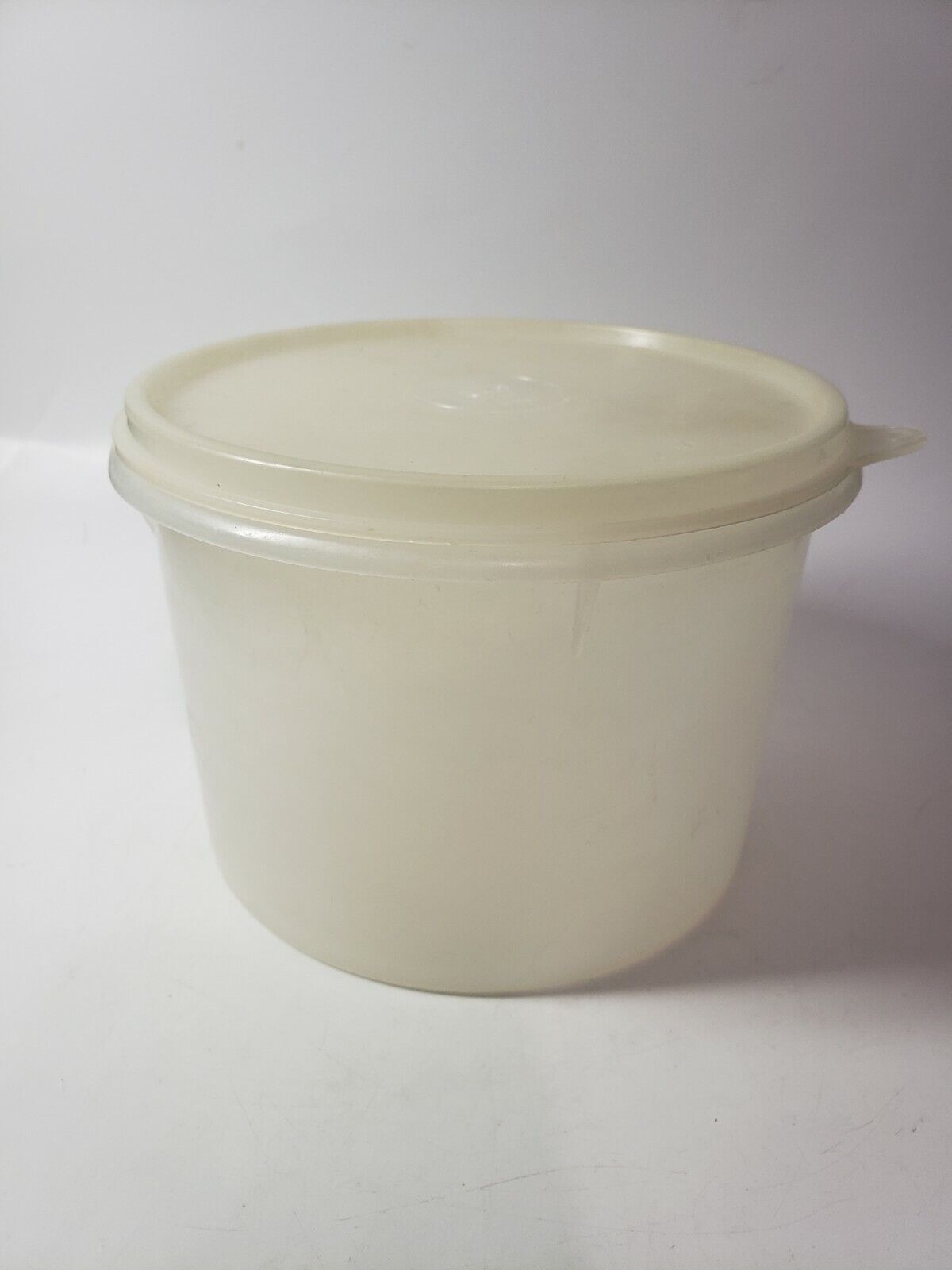 Vintage Tupperware #263 Sheer Round Canister with Seal Lid 