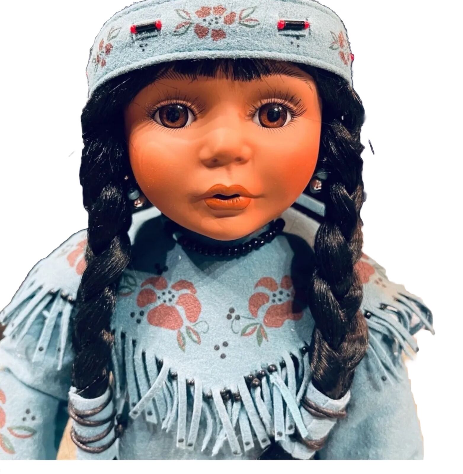 Porcelain Doll Hamilton collection American Chippewa Indian Doll