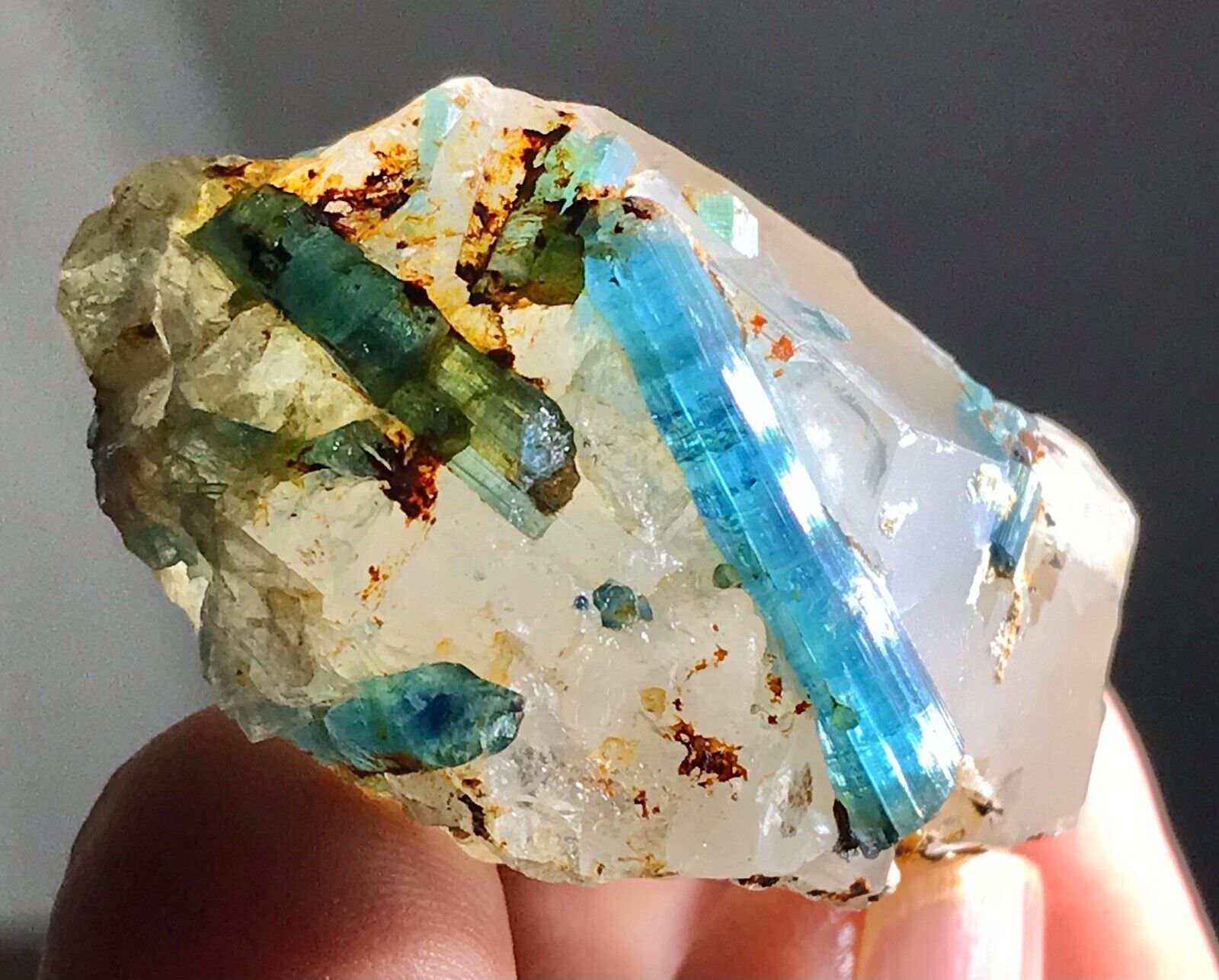 Indicolite Tourmaline Crystal Specimen from Afghanistan 172 Gram (F) 2