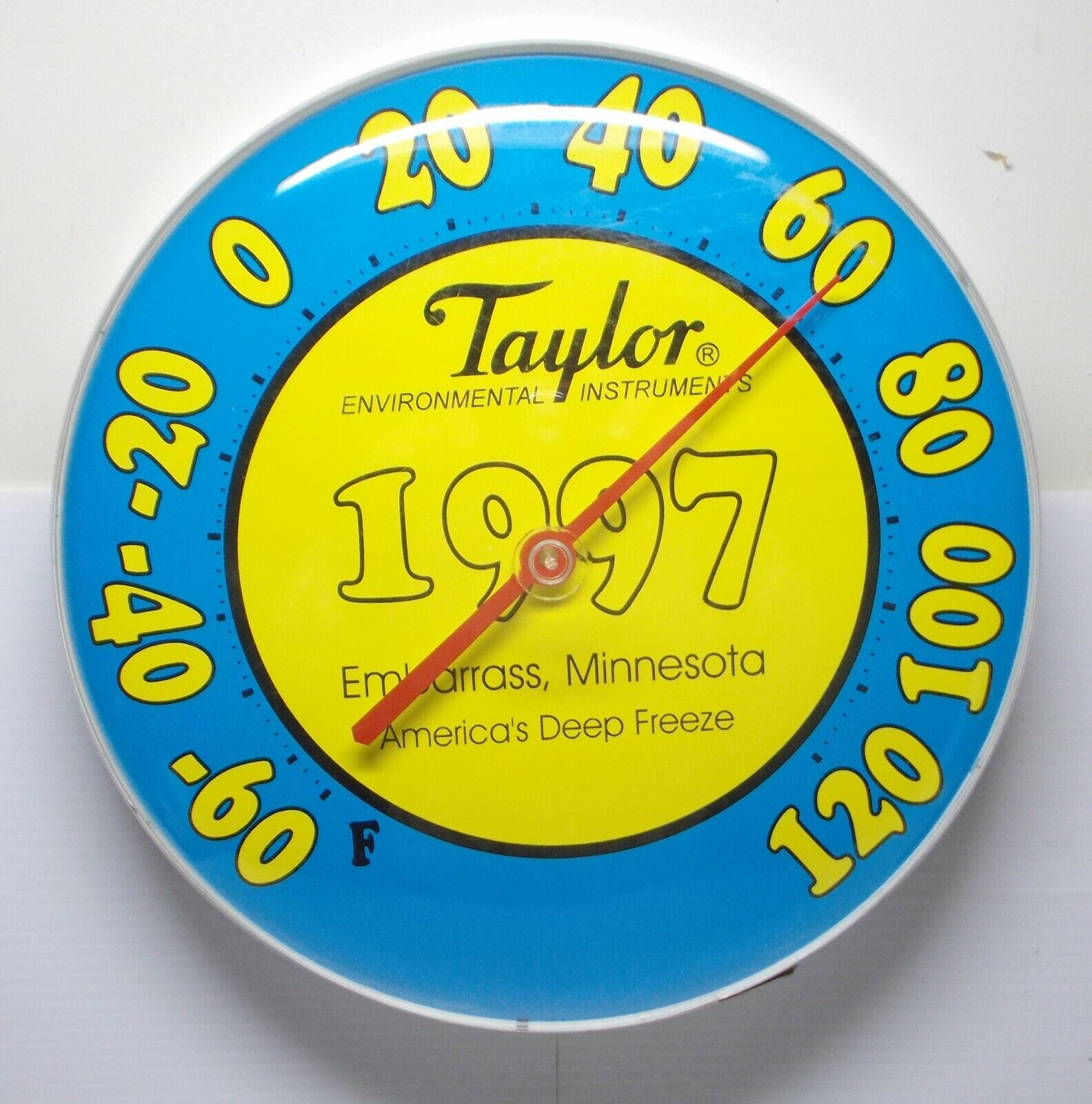 Vintage Collectible One-Of-A-Kind MN Record Cold Temperature Thermometer