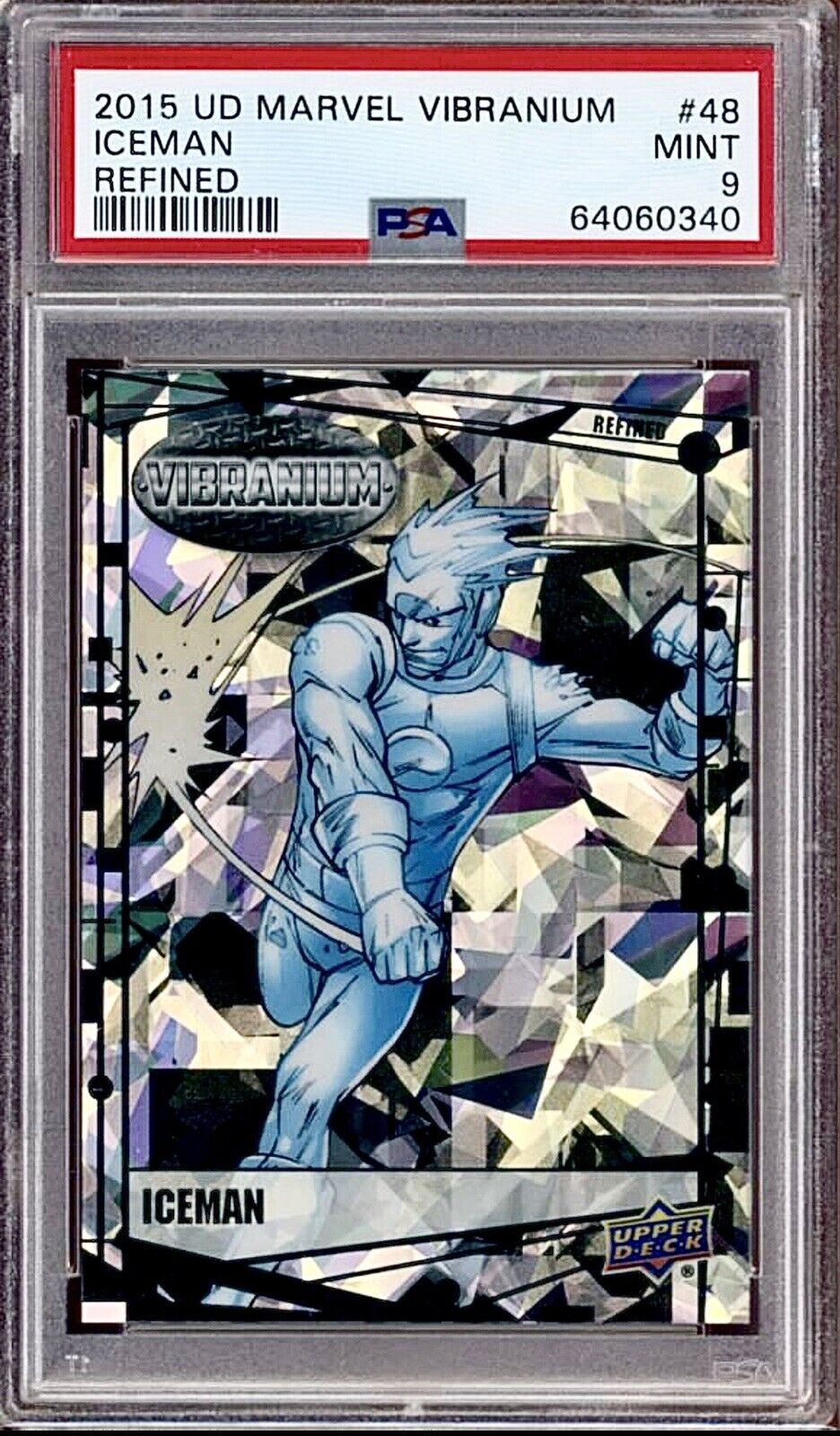 2015 Marvel Vibranium Refined /99 #48 Iceman PSA 9 🔥 RARE 🔥