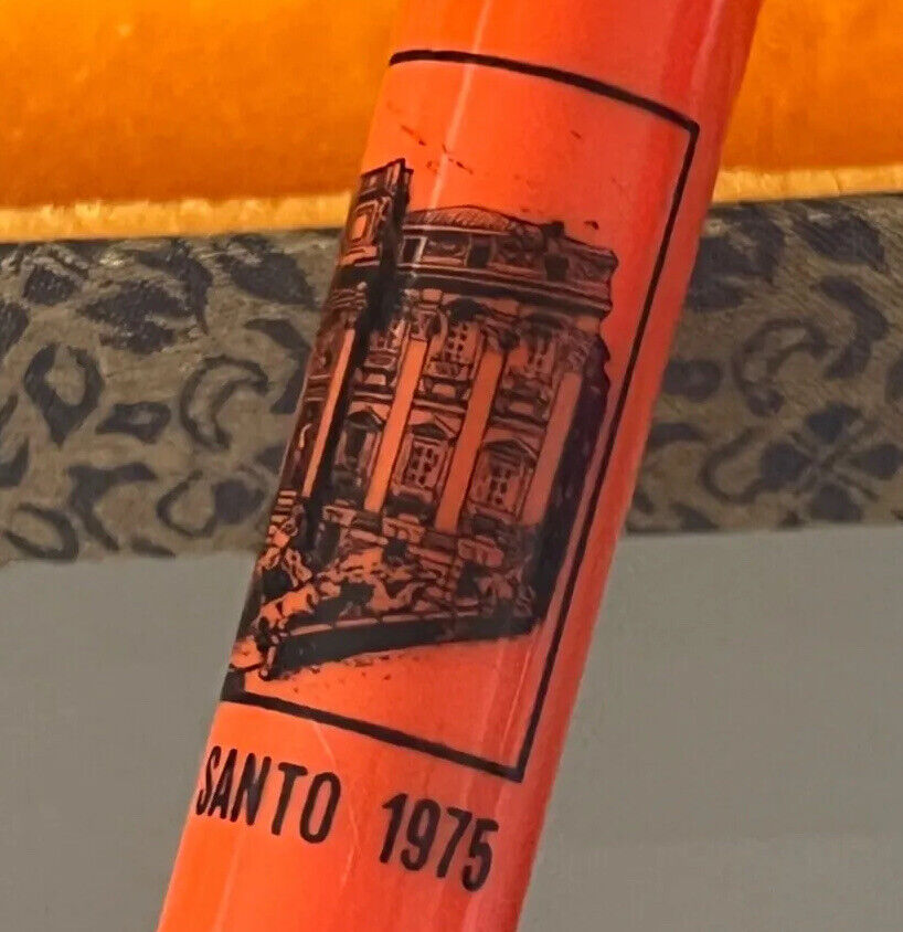 Jubilee Pen Sphere Roma Year Holy 1975 Orange Format Giant Vintage