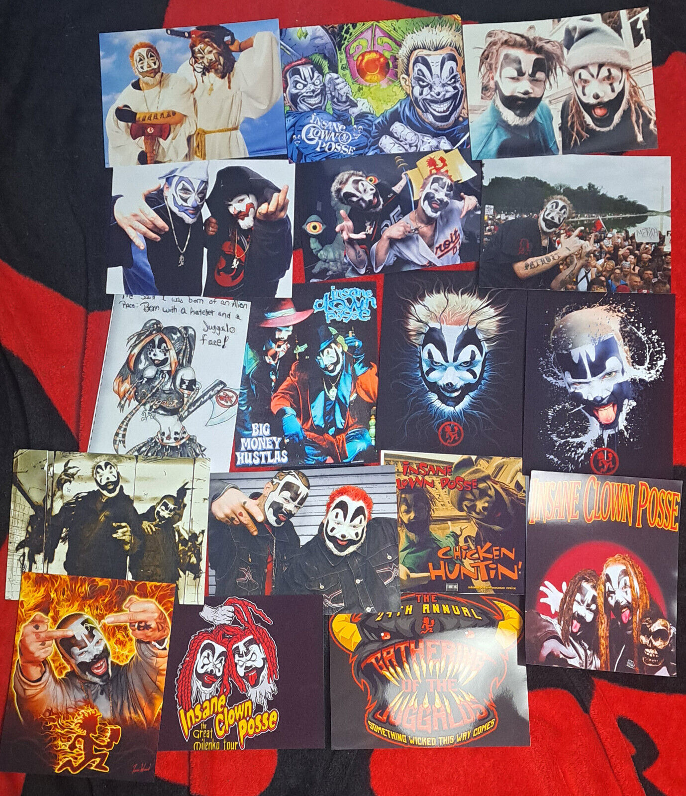 Insane Clown Posse HUGE Lot of 17 Glossy photos/posters ALL MUST GO SALE 8.5x11