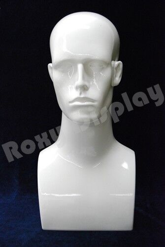 2PCS Plastic Male Mannequin Head Bust Wig Hat Jewelry Display #ERAW-PS X2