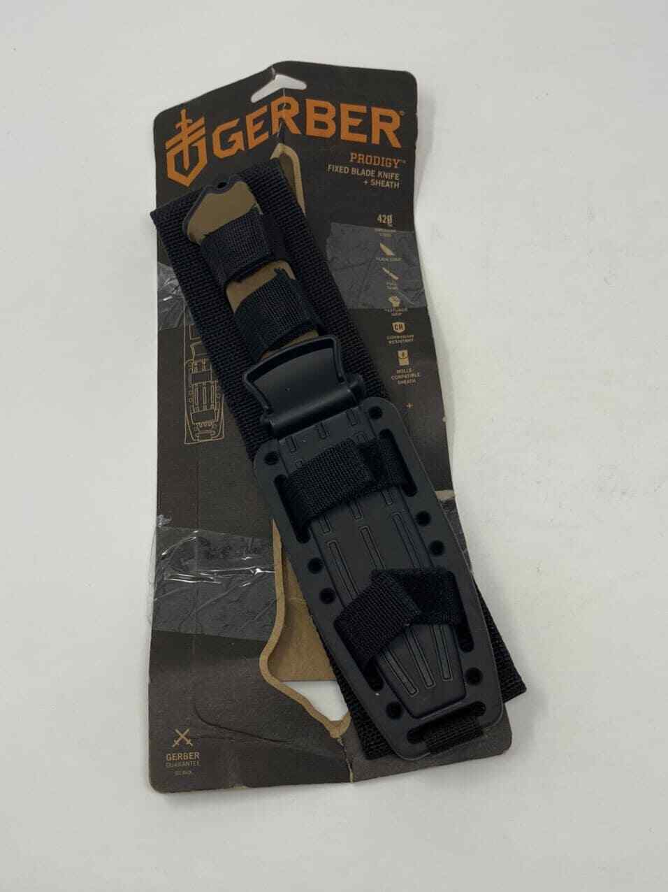 Gerber Prodigy Coyote Fine Edge DISCONTINUED Made in USA 420HC Steel Molle Fixed