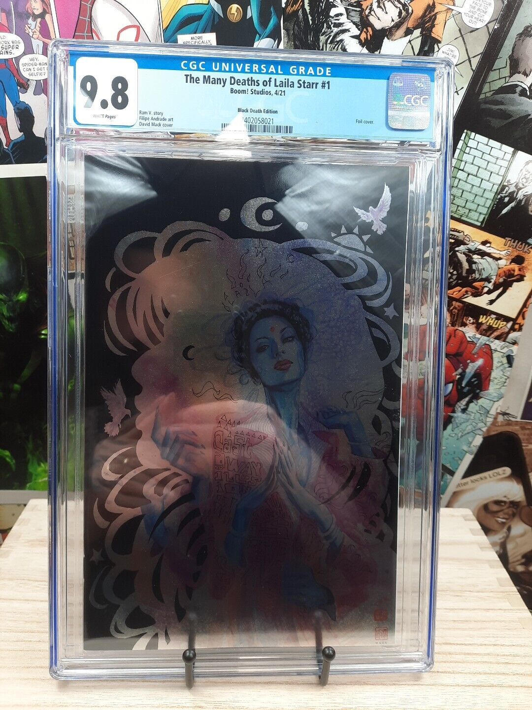The Many Deaths Of Laila Starr #1 CGC 9.8 Incentive RATIO 1:100 BLACK DEATH FOIL