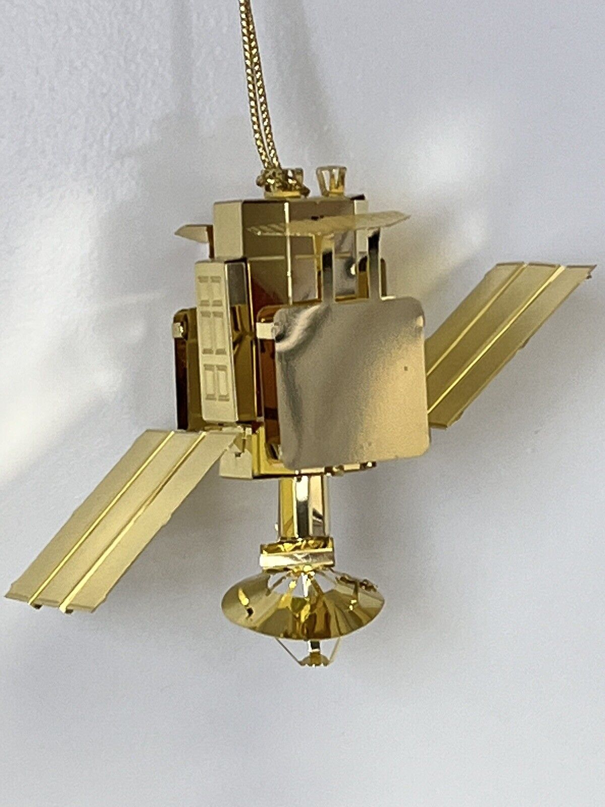 VTG Space Weather Satellite Metal Ornament Gold 3D Cut Out 3\