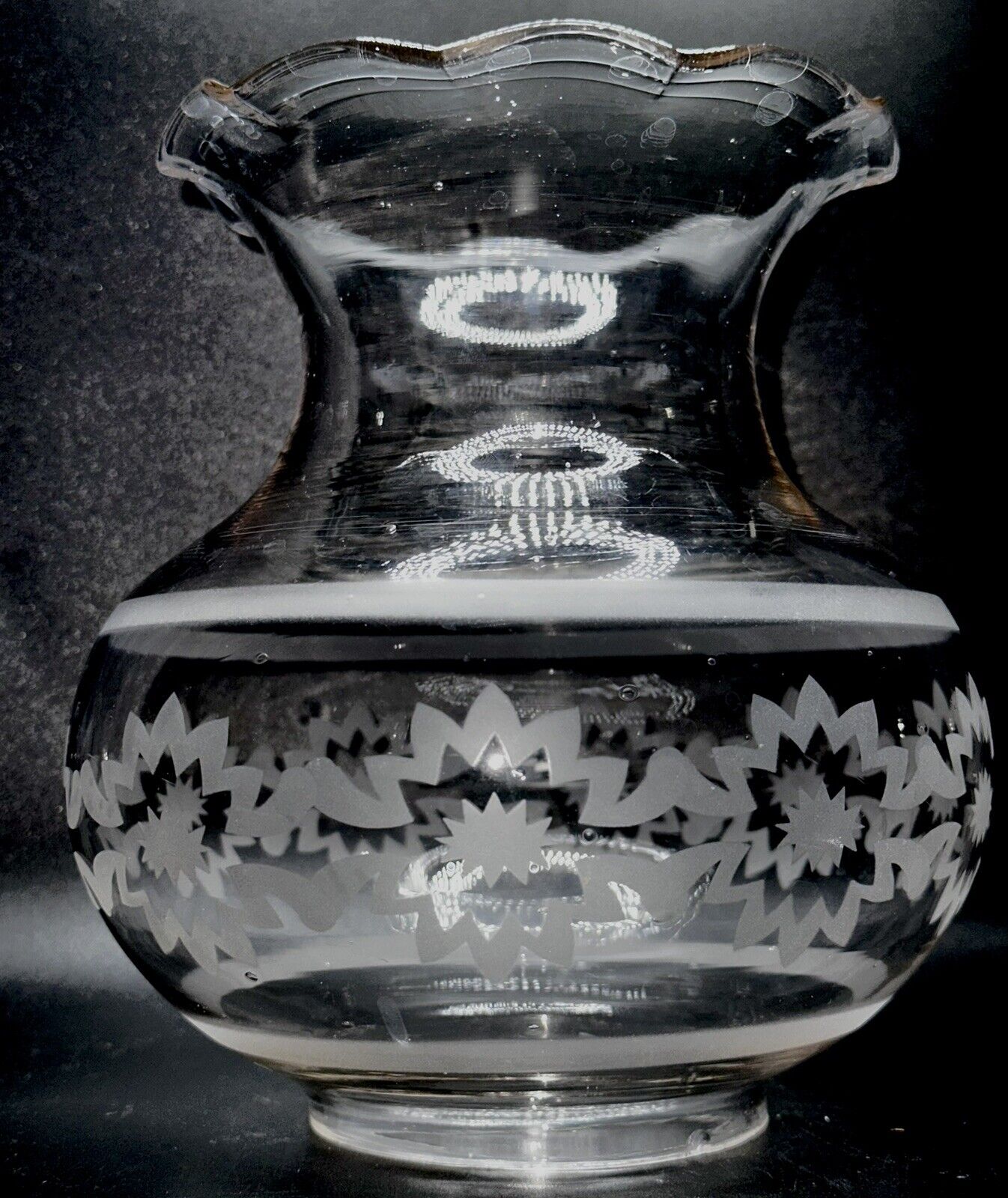 Antique Oregon Oil Kerosene Banquet Lamp Shade Victorian Geometric Floral Motif