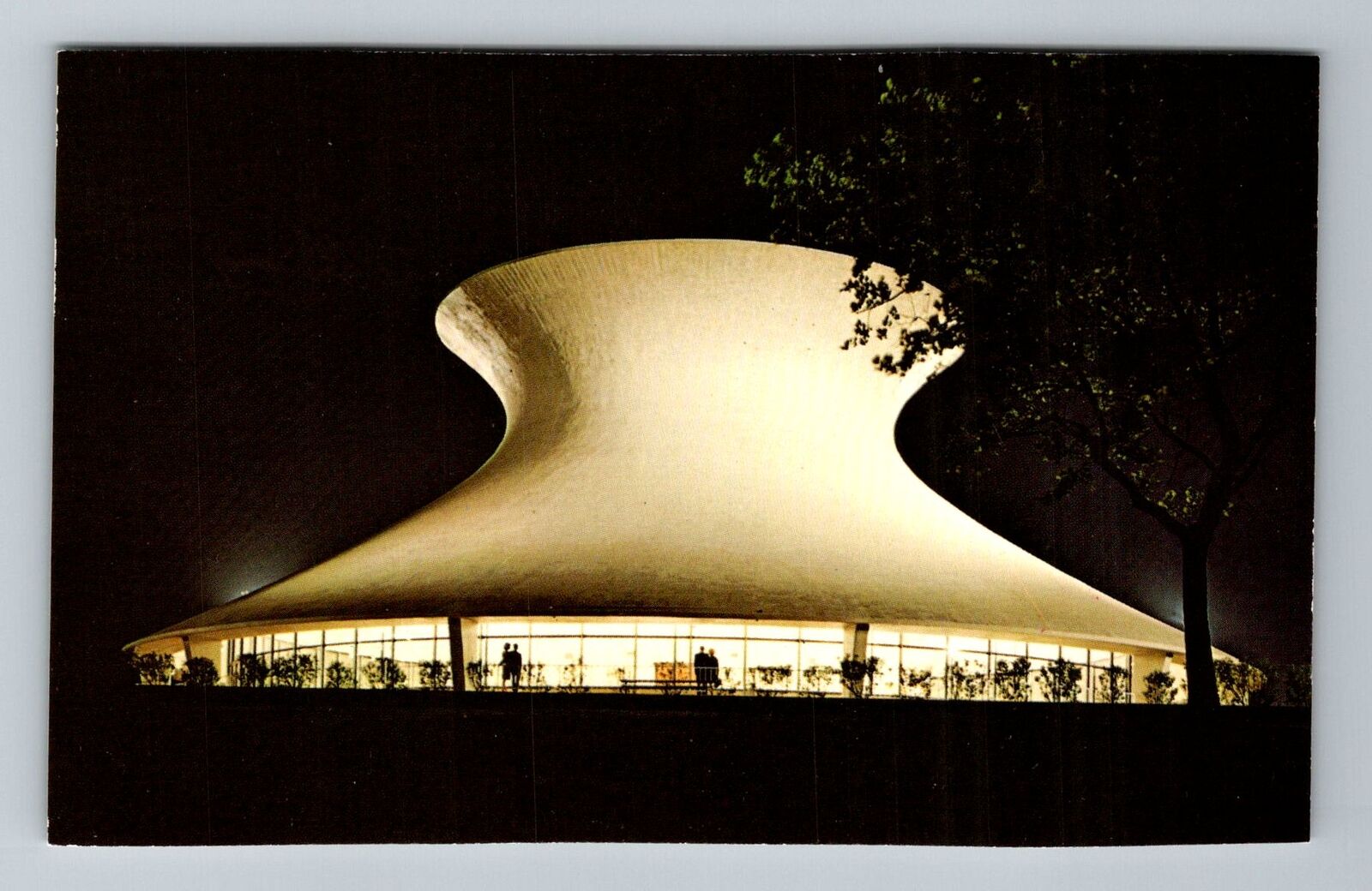 St. Louis MO-Missouri Forest Park Planetarium At Night Vintage Souvenir Postcard