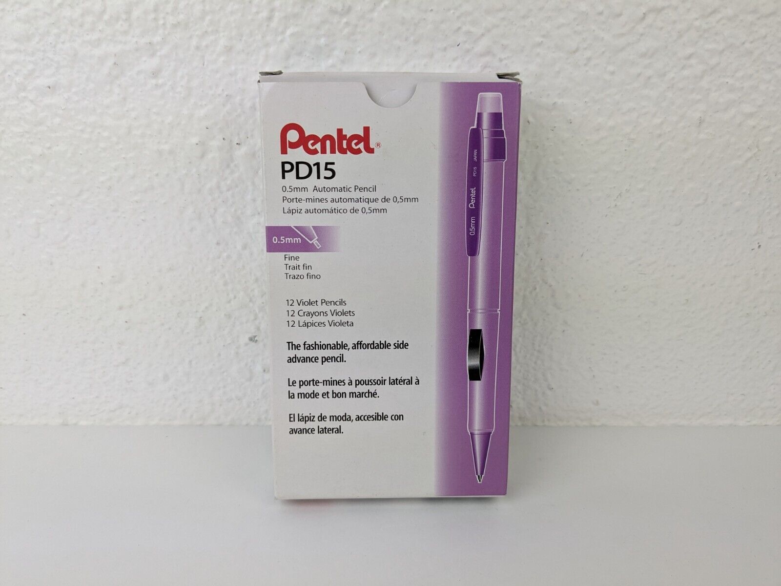 Box of 12 Vtg 1996 Pentel 0.5mm Mechanical Pencil PD15 Violet Purple (1 Dozen)